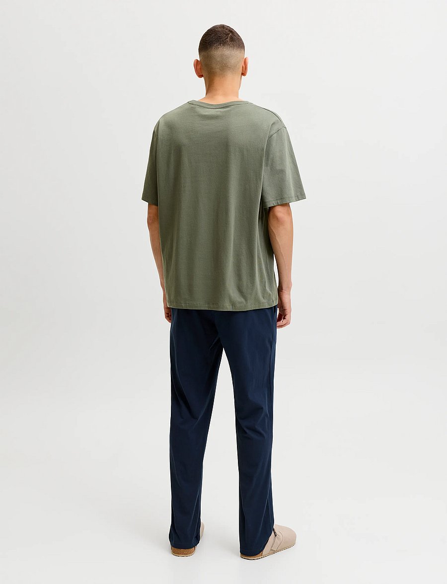 Jack & Jones - JACEVEREST SS TEE AND PANTS SET W - pidžamas tops - beetle - 5