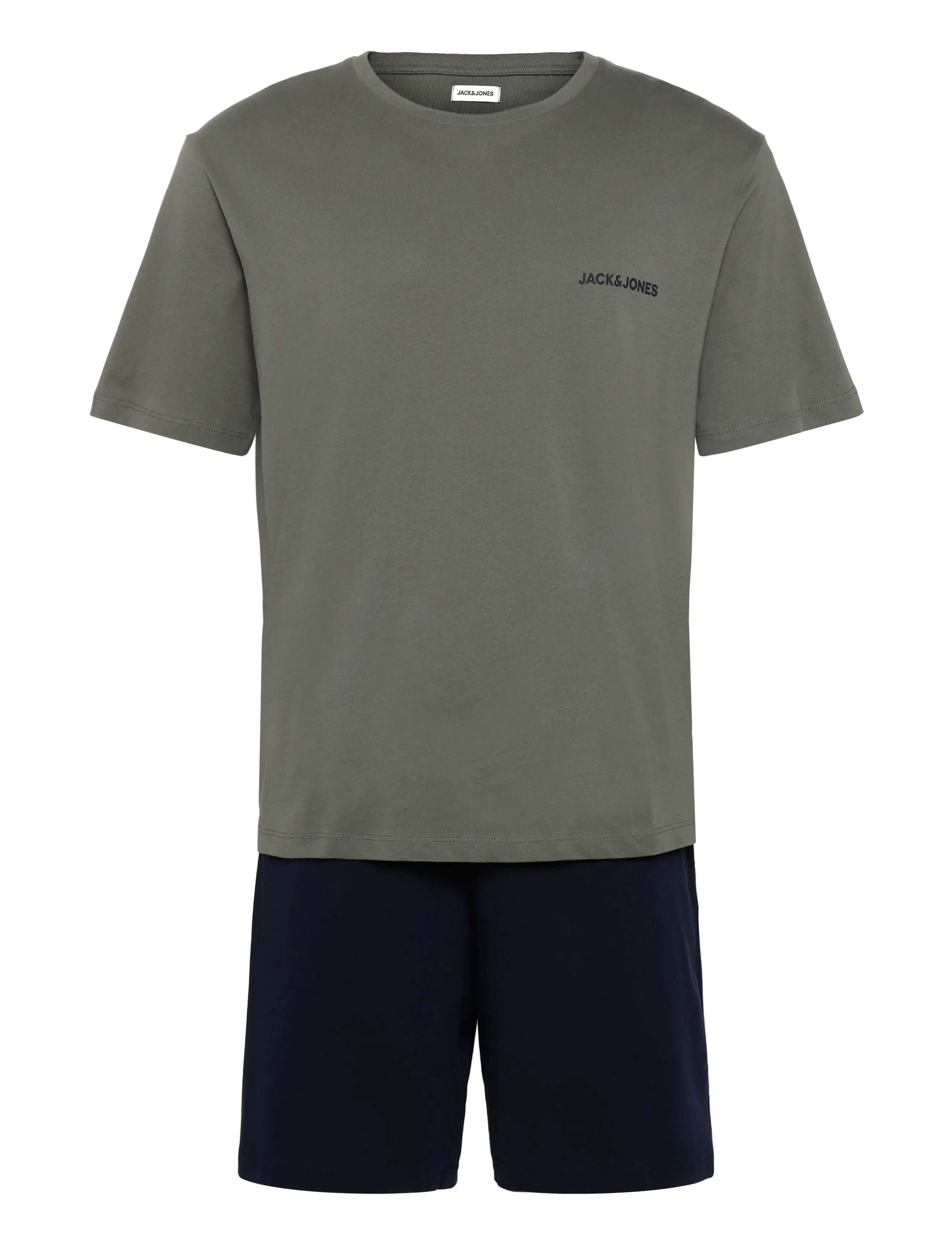 Jack & Jones JACEVEREST SS TEE AND SHORTS SET W - Nattøj - BEETLE / khaki/green