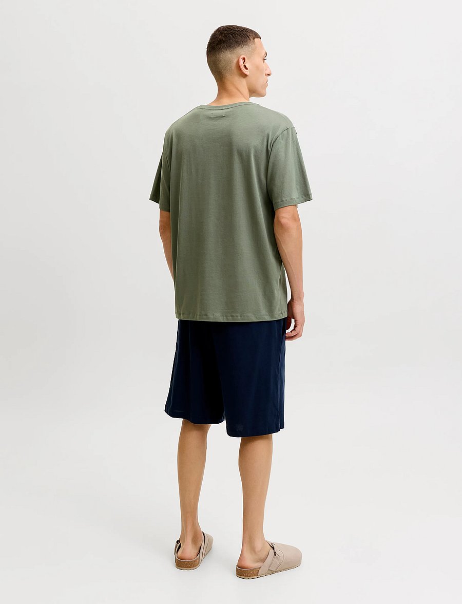 Jack & Jones - JACEVEREST SS TEE AND SHORTS SET W - nattøj sæt - beetle - 5
