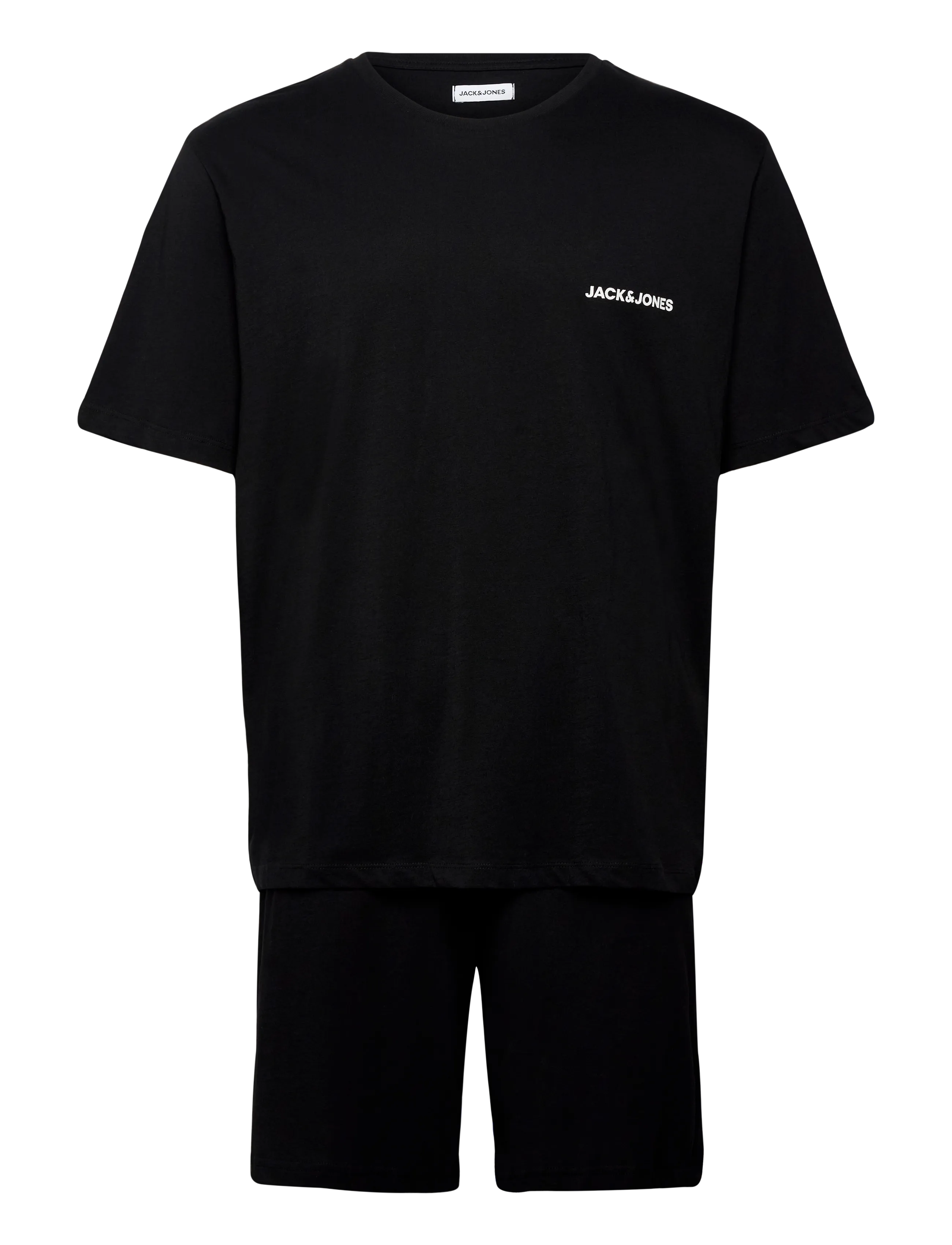Jack & Jones JACEVEREST SS TEE AND SHORTS SET W - Pyjama - BLACK / black