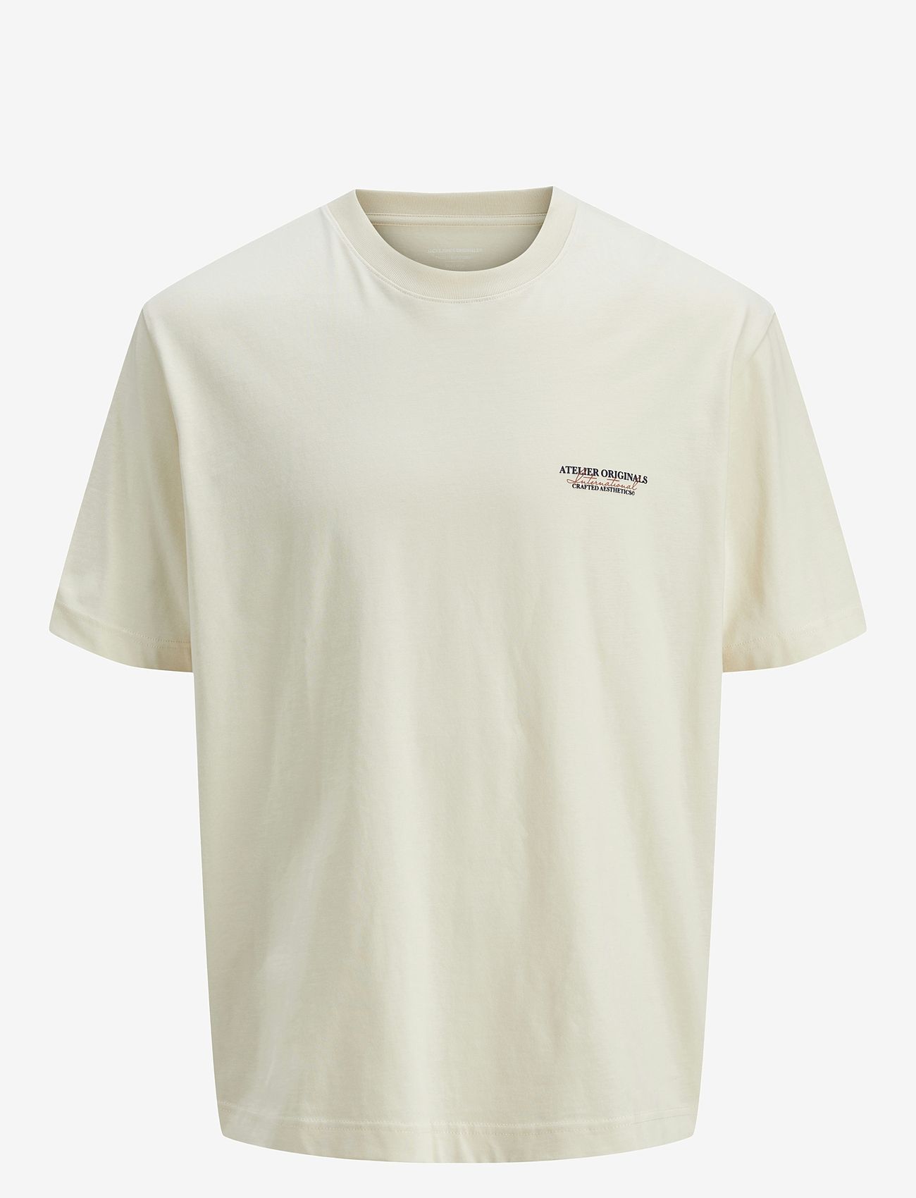 Jack & Jones - JORISLINGTON TYPE TEE SS CREW NECK SN - lühikeste varrukatega t-särgid - antique white - 1