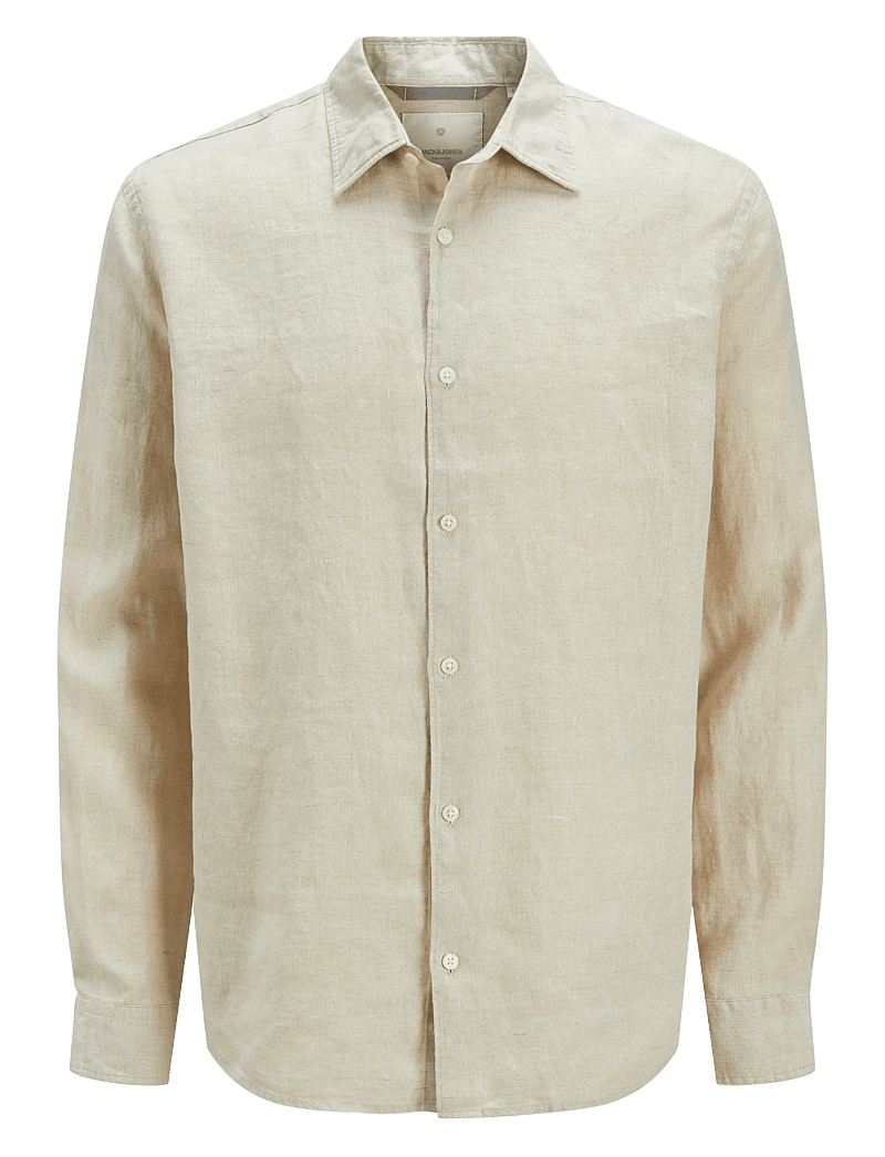 Jack & Jones - JPRCCLAWRENCE LINEN L/S SHIRT SN - leinenhemden - silver lining - 1