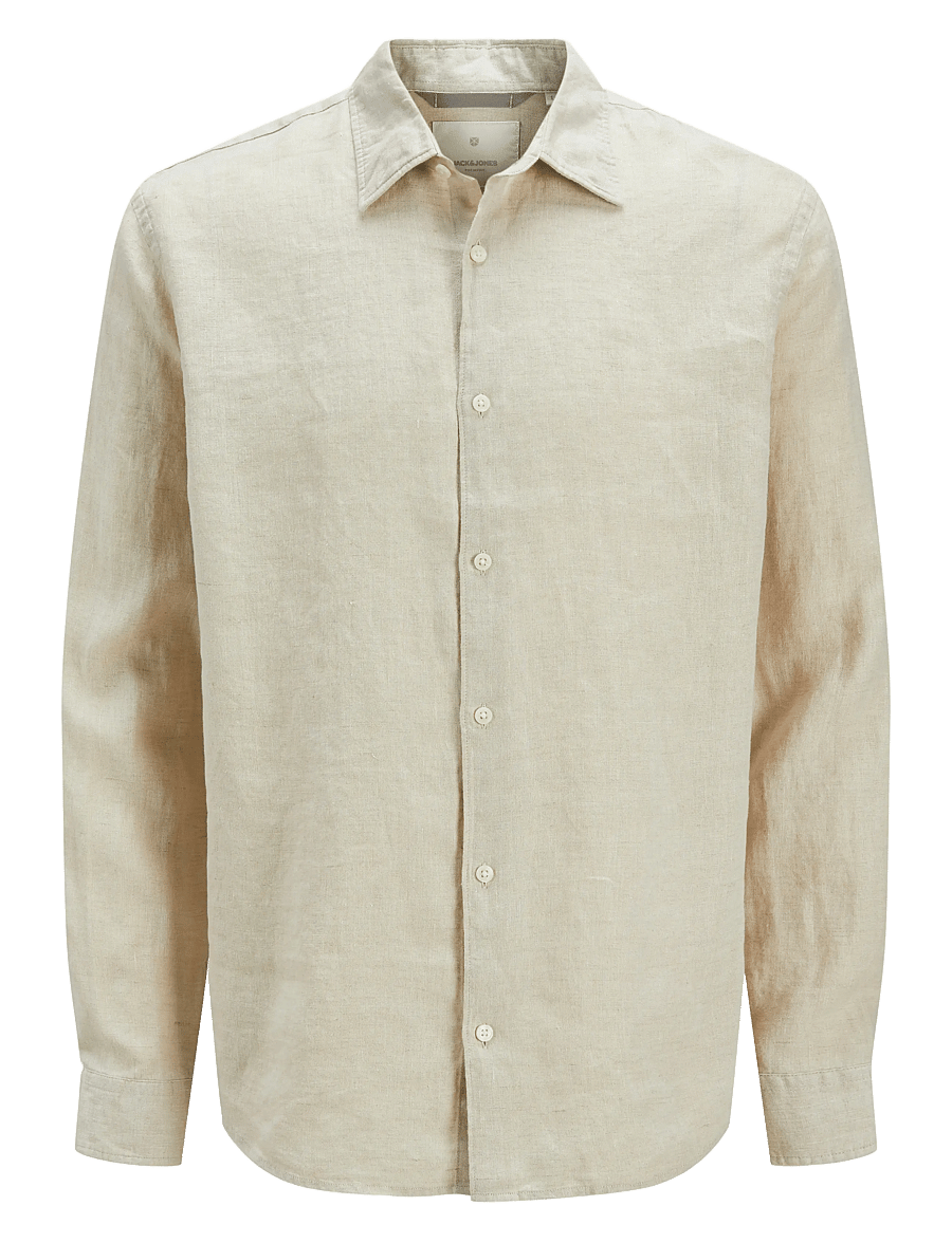 Jack & Jones - JPRCCLAWRENCE LINEN L/S SHIRT SN - silver lining - 1
