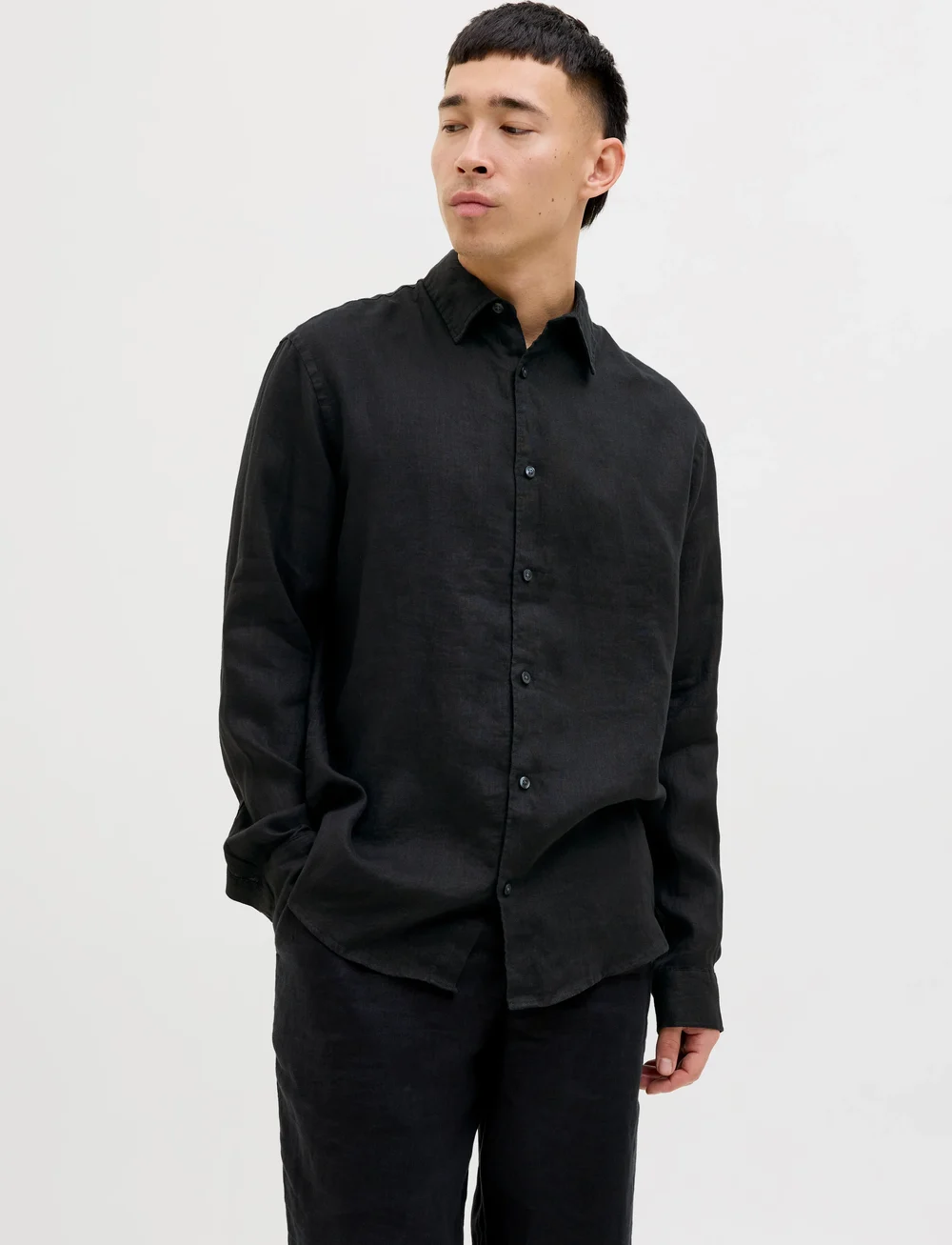 Jack & Jones - JPRCCLAWRENCE LINEN L/S SHIRT SN - leinenhemden - tap shoe - 0