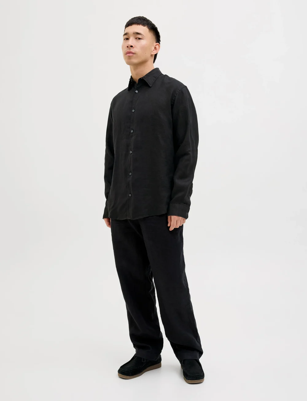 Jack & Jones - JPRCCLAWRENCE LINEN L/S SHIRT SN - leinenhemden - tap shoe - 4