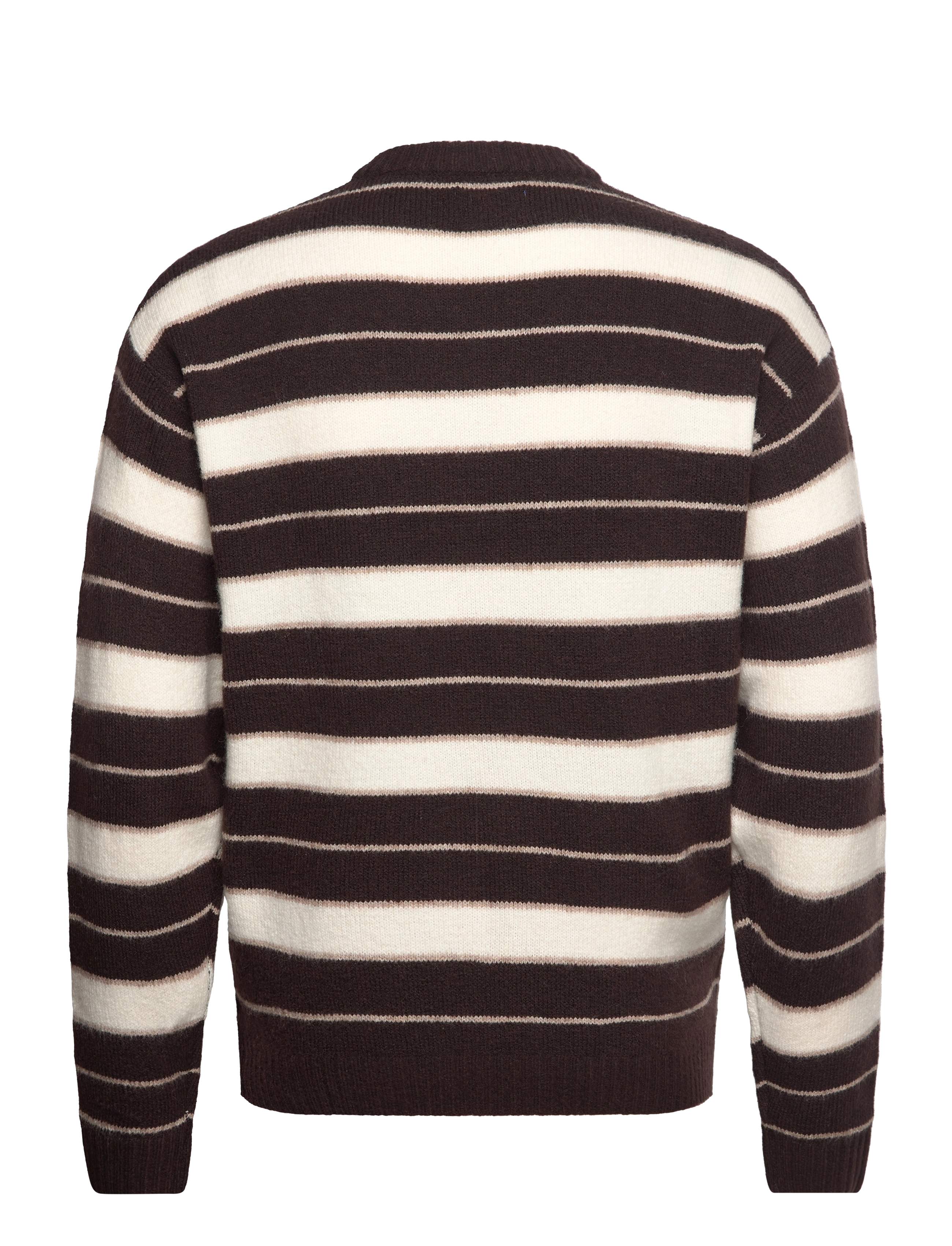 Jack & Jones - JOROLLIE STRIPE KNIT CREW NECK LN - chocolate torte - 1