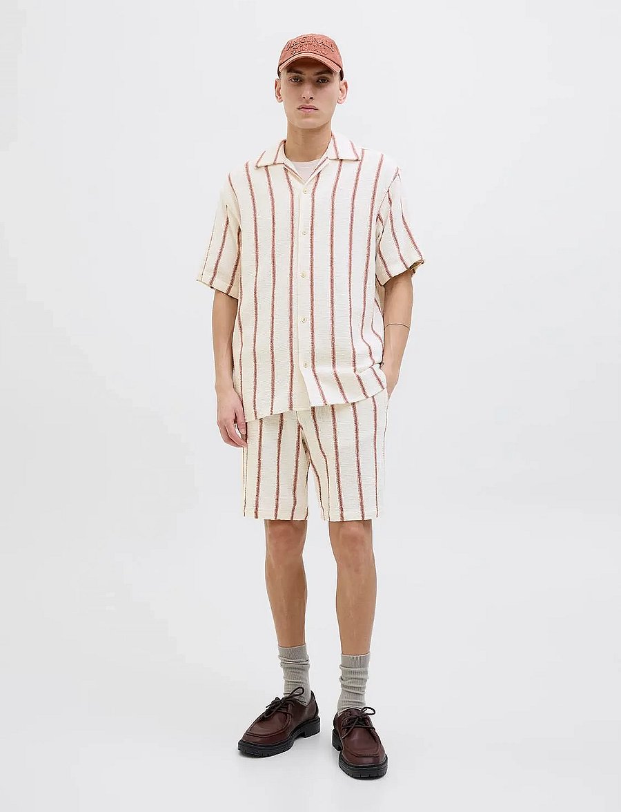 Jack & Jones - JPSTJAIDEN COBA STRIPE JOG SHORTS REG LN - casual shorts - arabian spice - 3