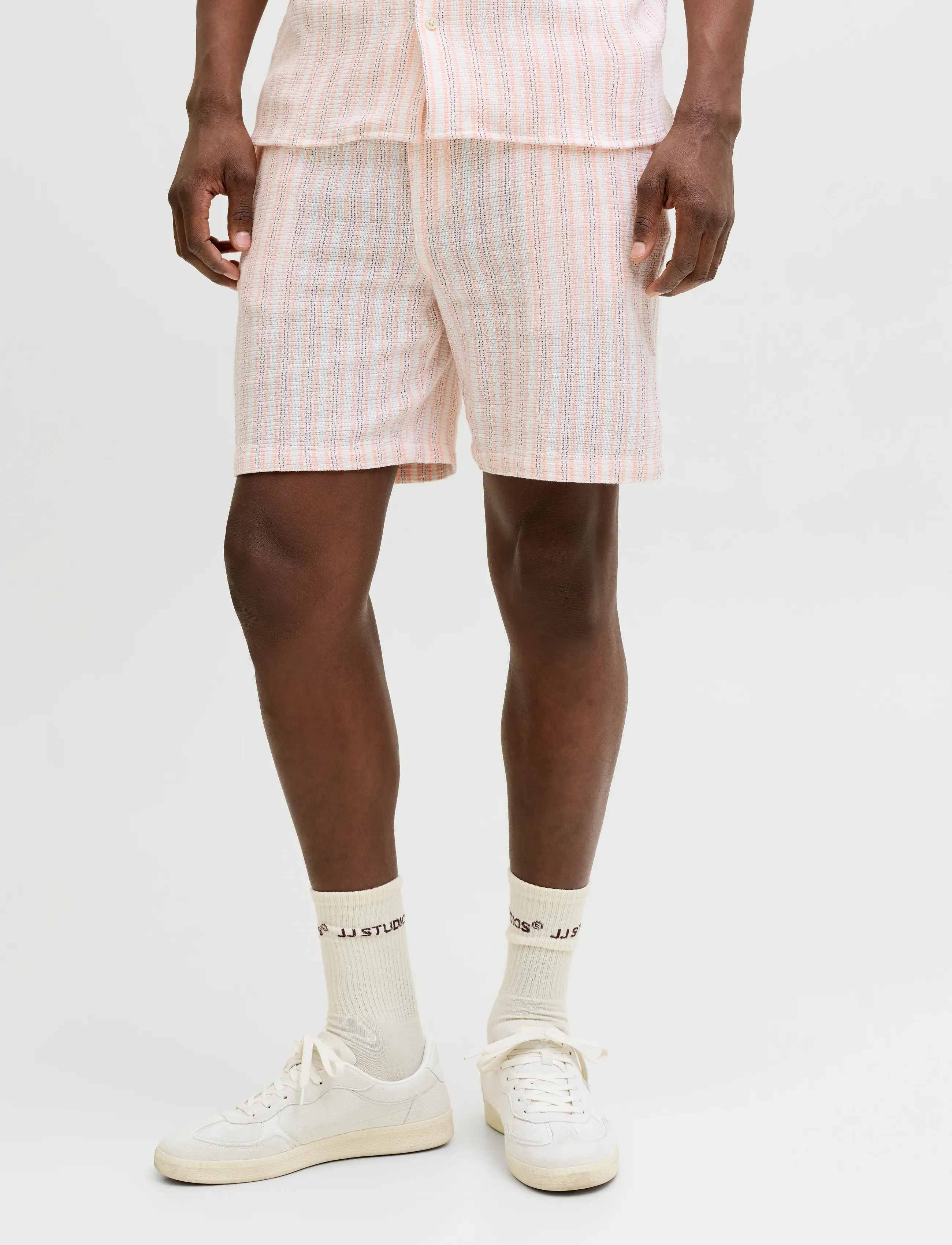 Jack & Jones Jpstjaiden Coba Stripe Jog Short Srt Sn, XXL, Shorts, Rosa - Sweat Männerswear