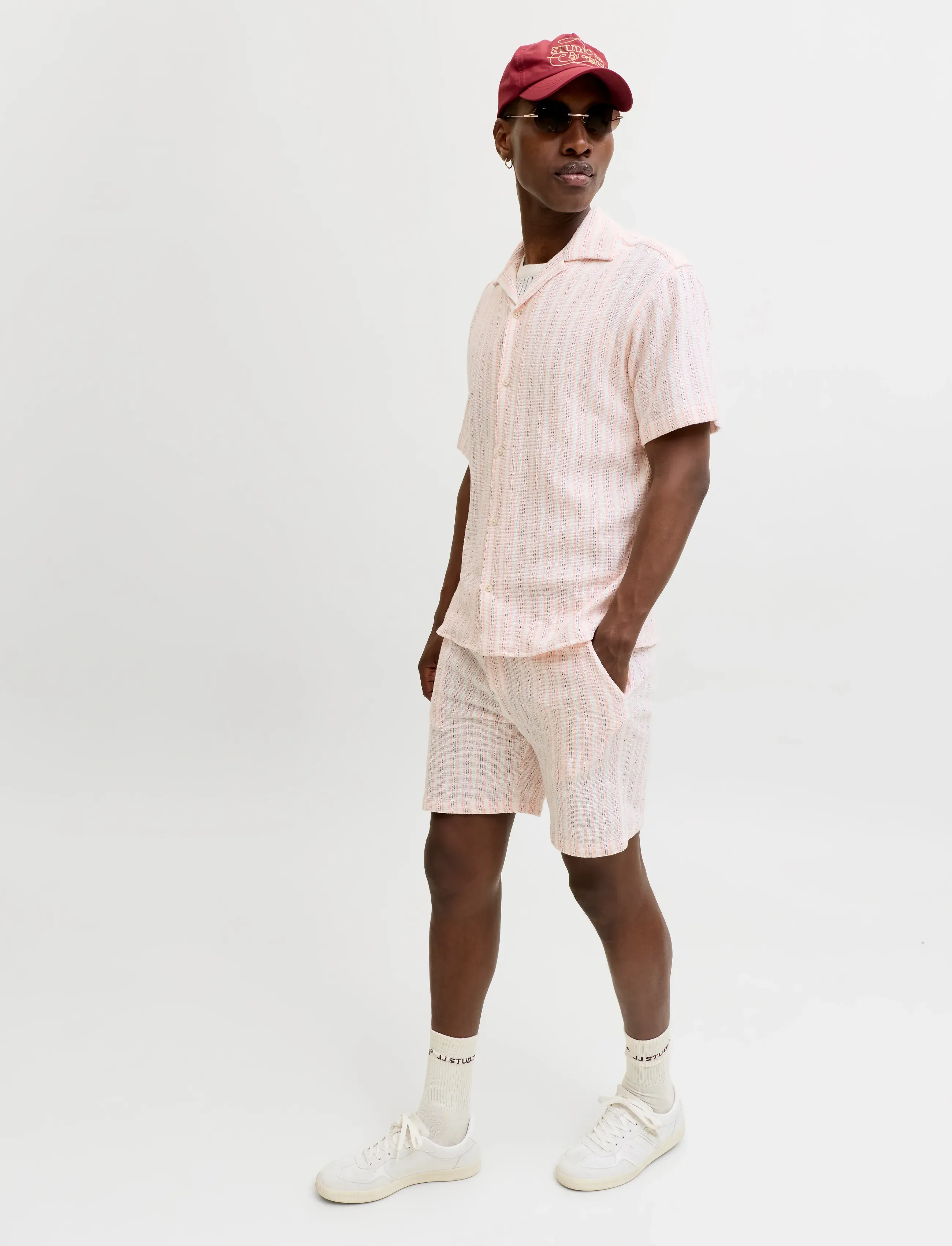 JACK & JONES Jpstjaiden Coba Stripe Jog Short Srt Sn sweatshorts herr – bild 5