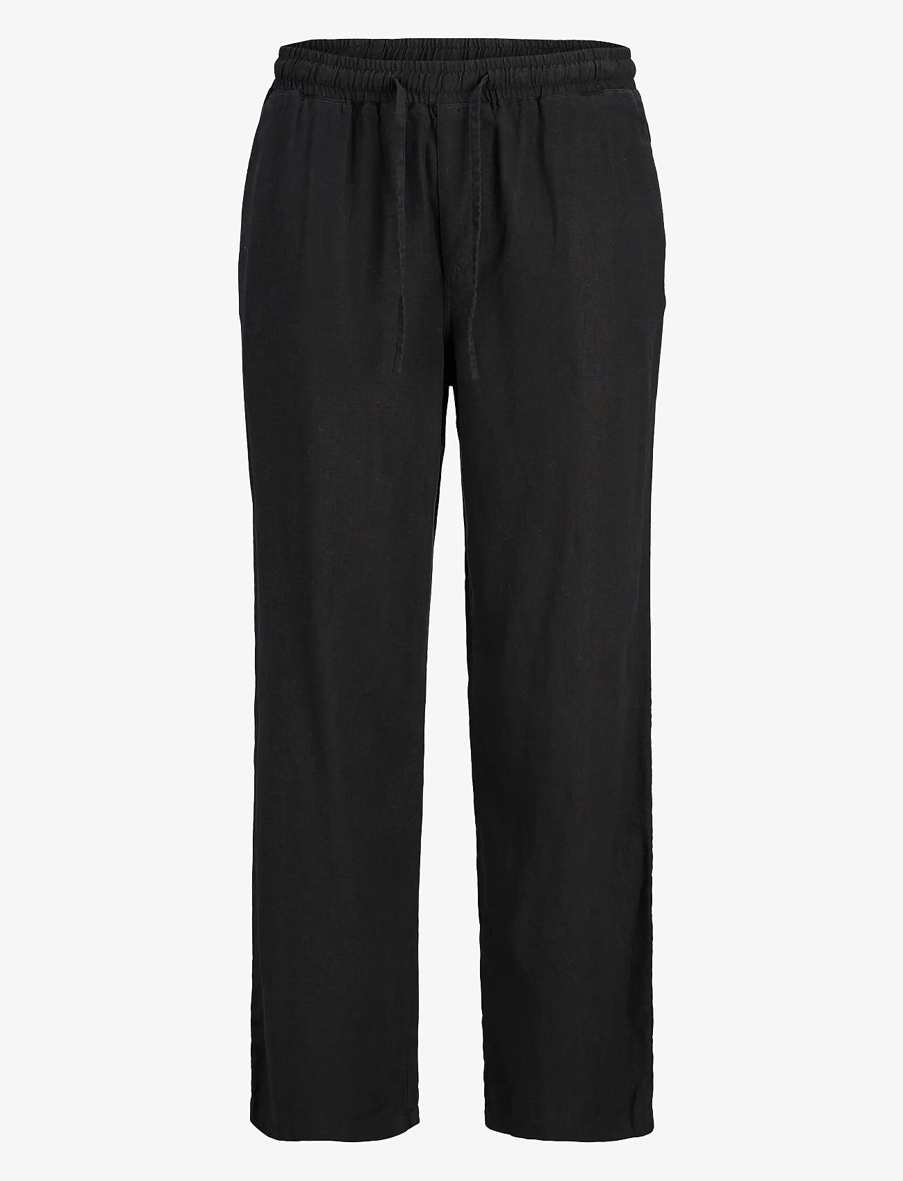 Jack & Jones - JPSTBILL PAROS JOGGER PANT - leinenhosen - black - 1