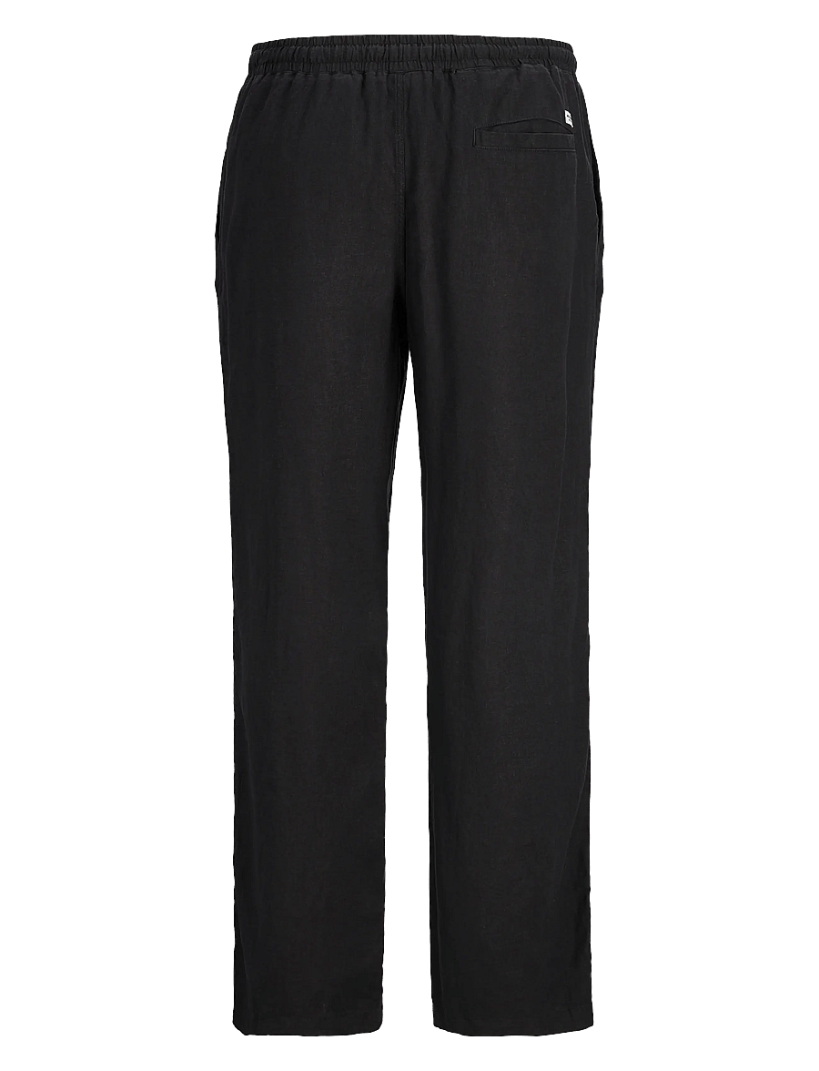 Jack & Jones - JPSTBILL PAROS JOGGER PANT - leinenhosen - black - 2