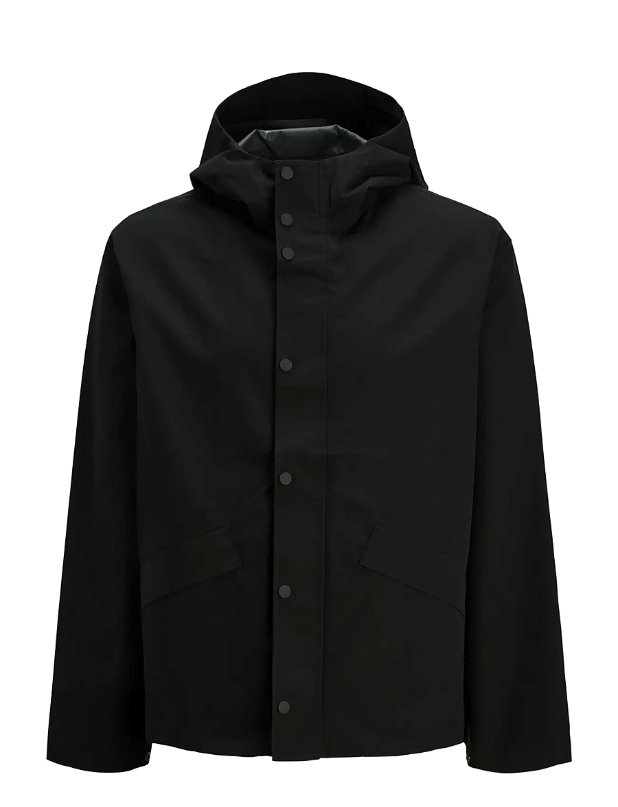 Jack & Jones - JPRBLAREAGAN CLEAN TECH RAIN JACKET - regenmäntel - black - 1