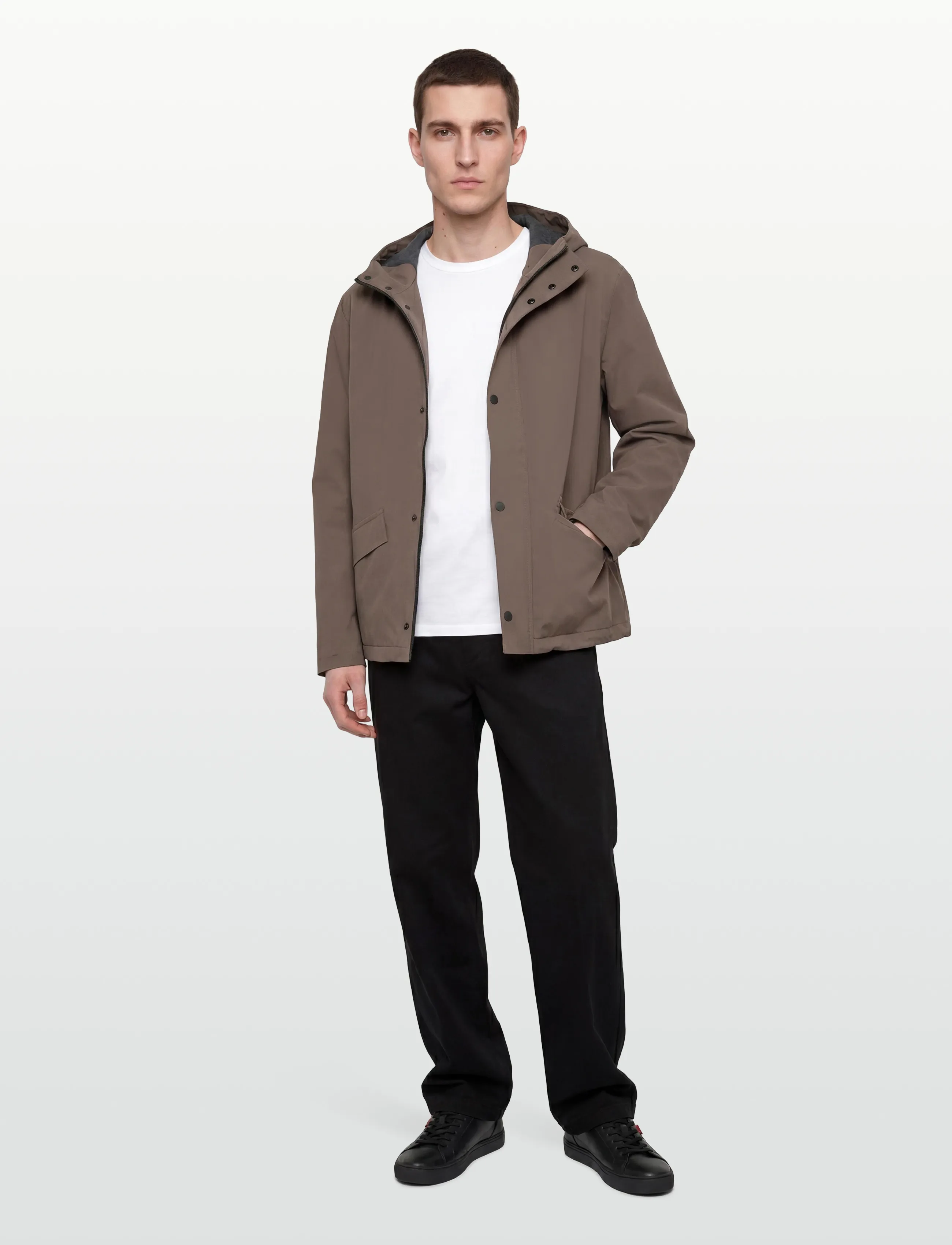 Jack & Jones Jprblareagan Clean Tech Rain Jacket, XXL, Brown, Regntøj > Regnfrakker, Herre