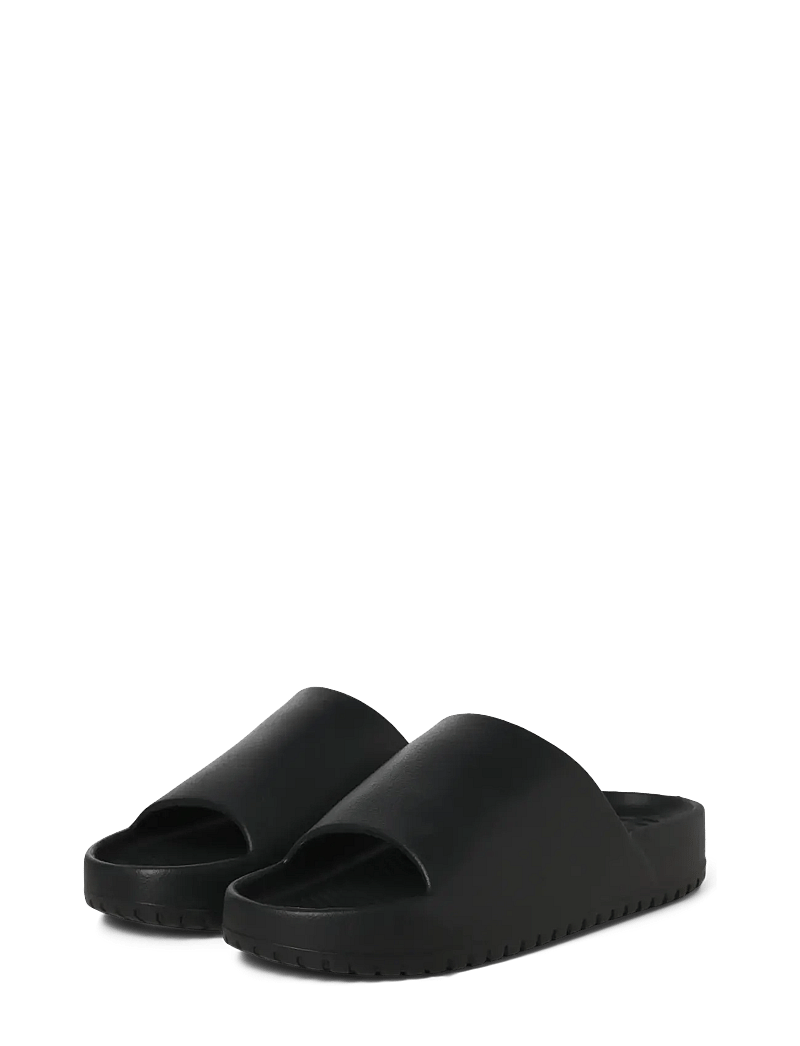 Jack & Jones - JFWRIPPLE MOULDED SLIDER LN - badesandaler - anthracite - 2