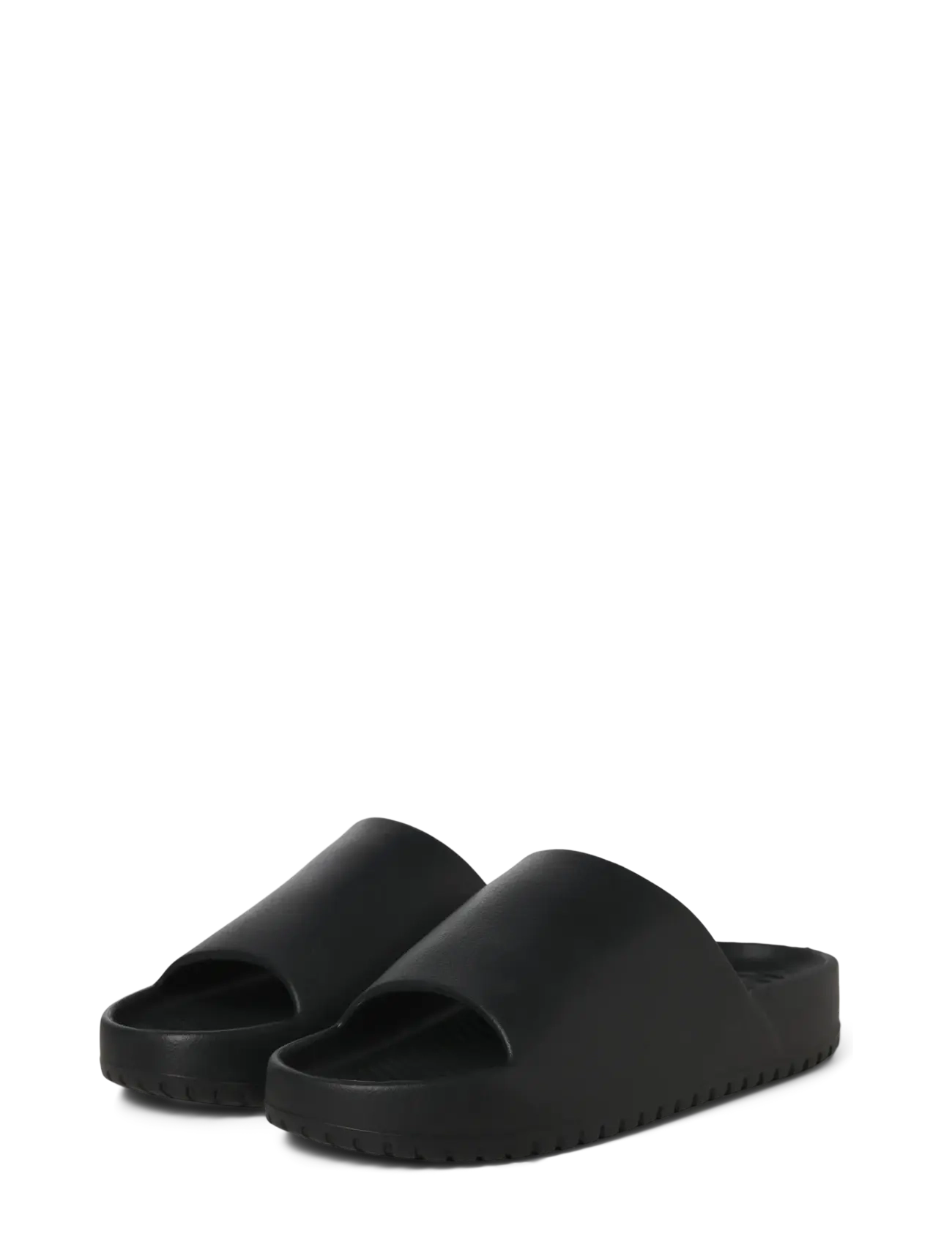 Jack & Jones - JFWRIPPLE MOULDED SLIDER LN - badesandaler - anthracite - 2
