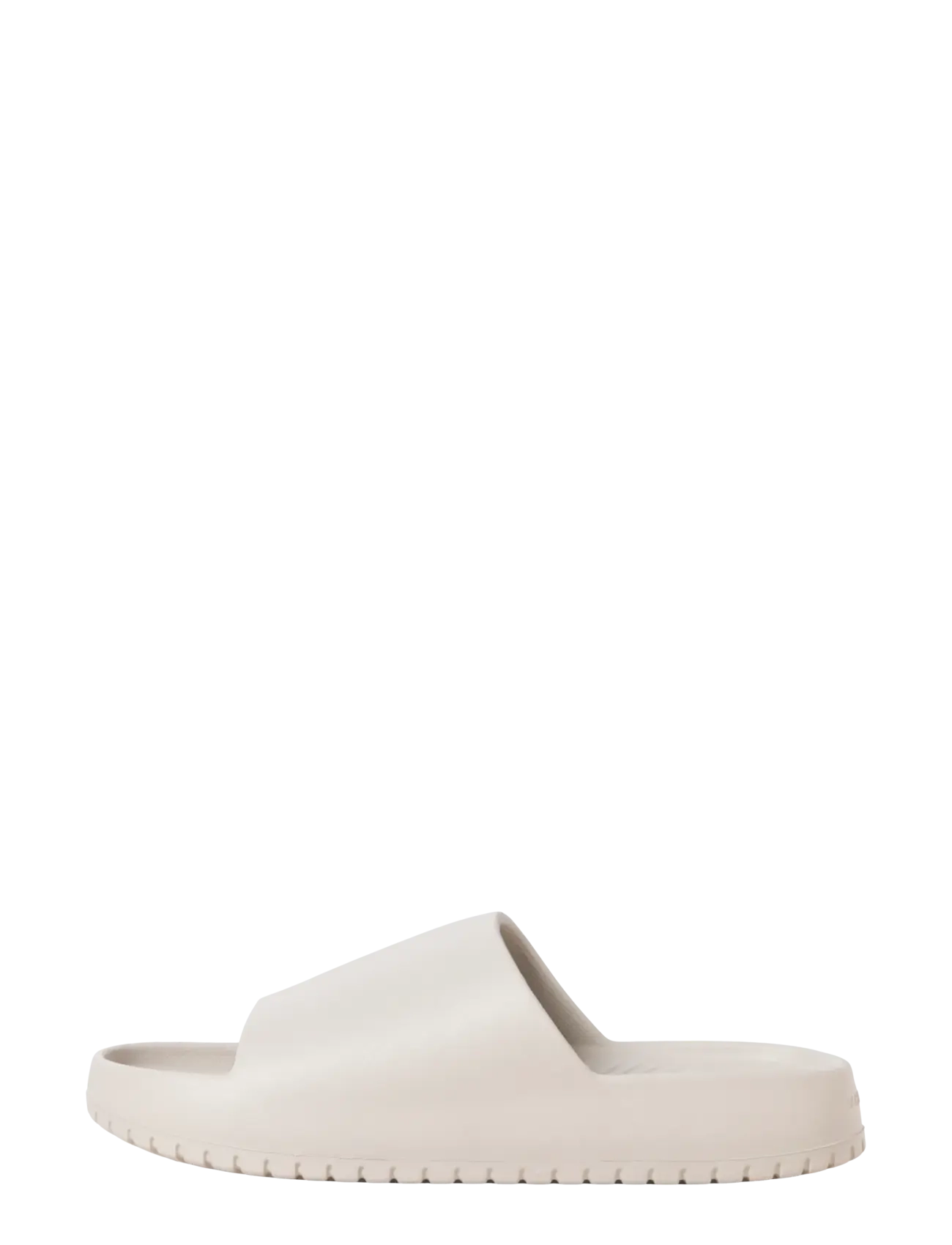 Jack & Jones JFWRIPPLE MOULDED SLIDER LN - Rantasandaalit - MOONBEAM / cream