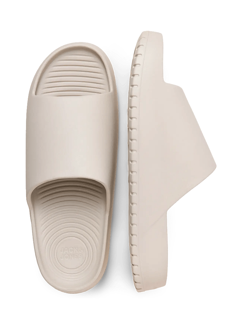 Jack & Jones - JFWRIPPLE MOULDED SLIDER LN - badesandaler - moonbeam - 2