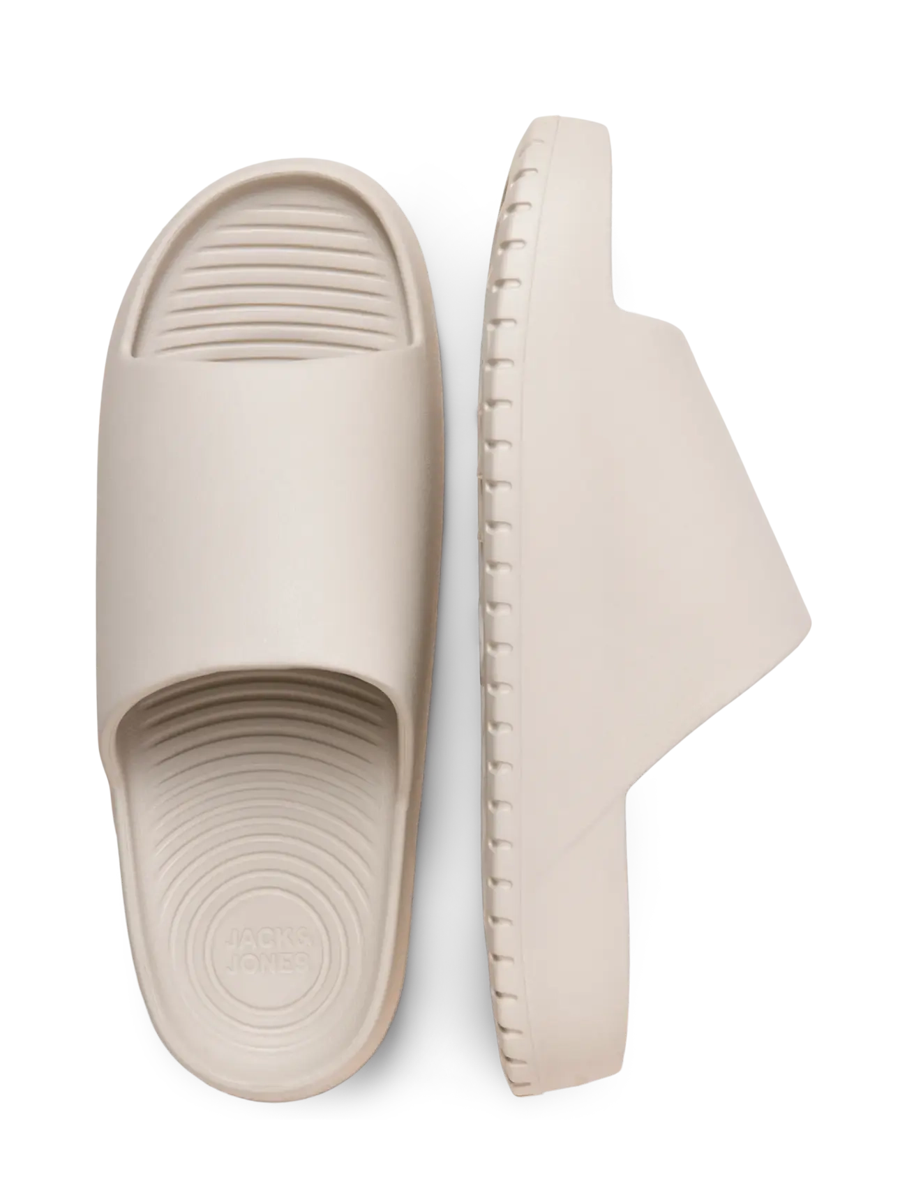 Jack & Jones - JFWRIPPLE MOULDED SLIDER LN - basseiniplätud - moonbeam - 2
