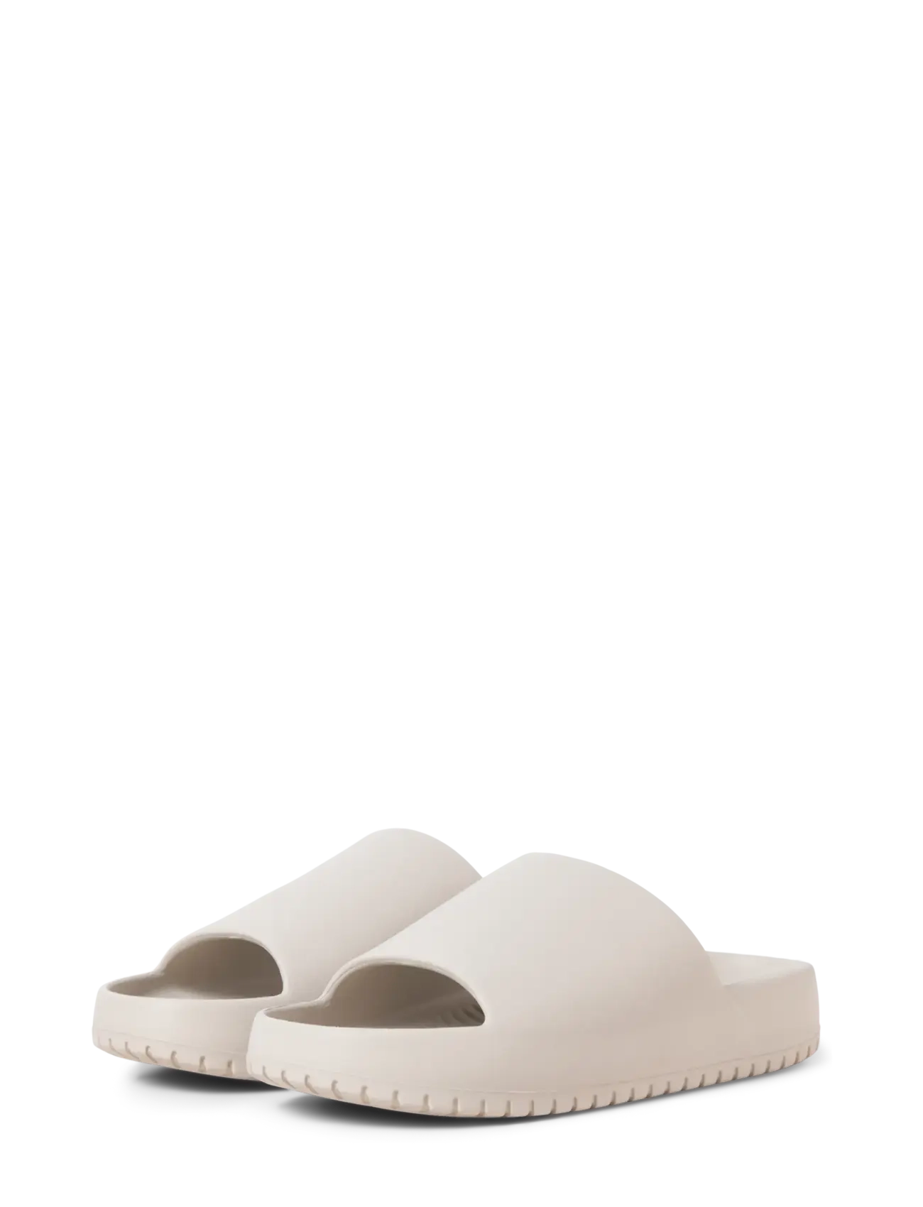 Jack & Jones - JFWRIPPLE MOULDED SLIDER LN - basseiniplätud - moonbeam - 4