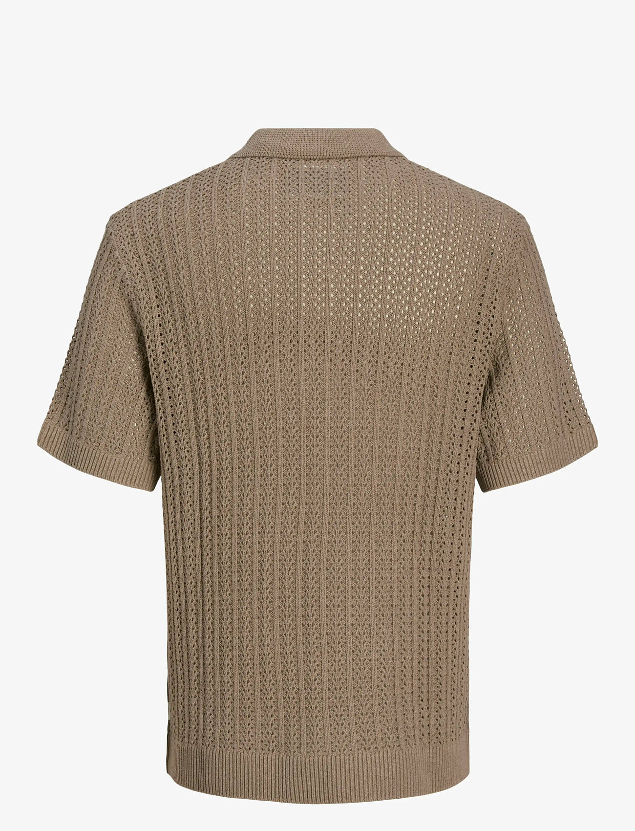 Jack & Jones - JPRCCJOEL KNIT POLO SS SN - stickade pikéer - greige - 2