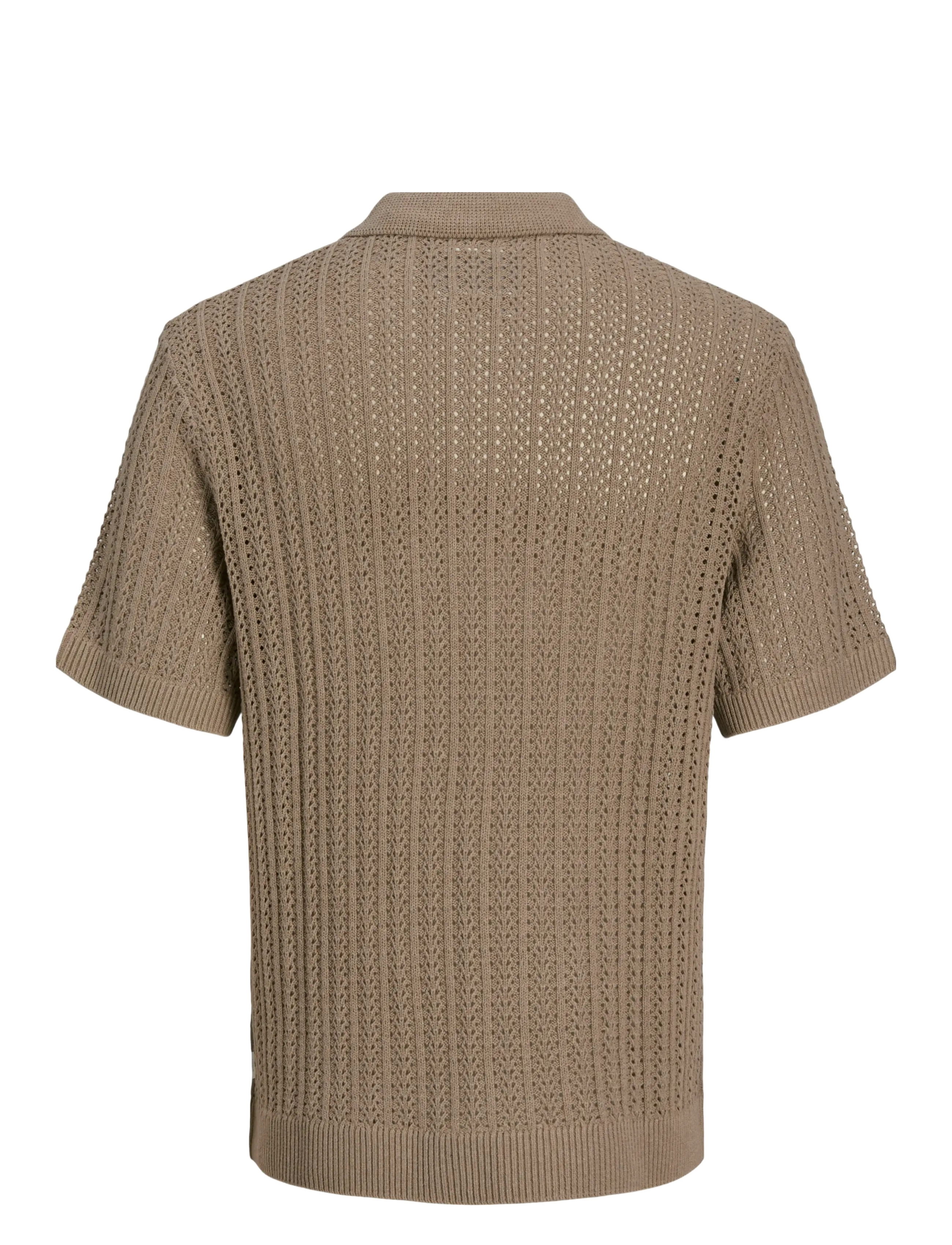 Jack & Jones - JPRCCJOEL KNIT POLO SS SN - kootud polosärgid - greige - 2
