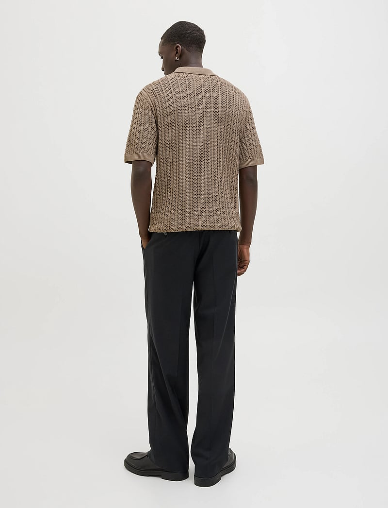 Jack & Jones - JPRCCJOEL KNIT POLO SS SN - stickade pikéer - greige - 3