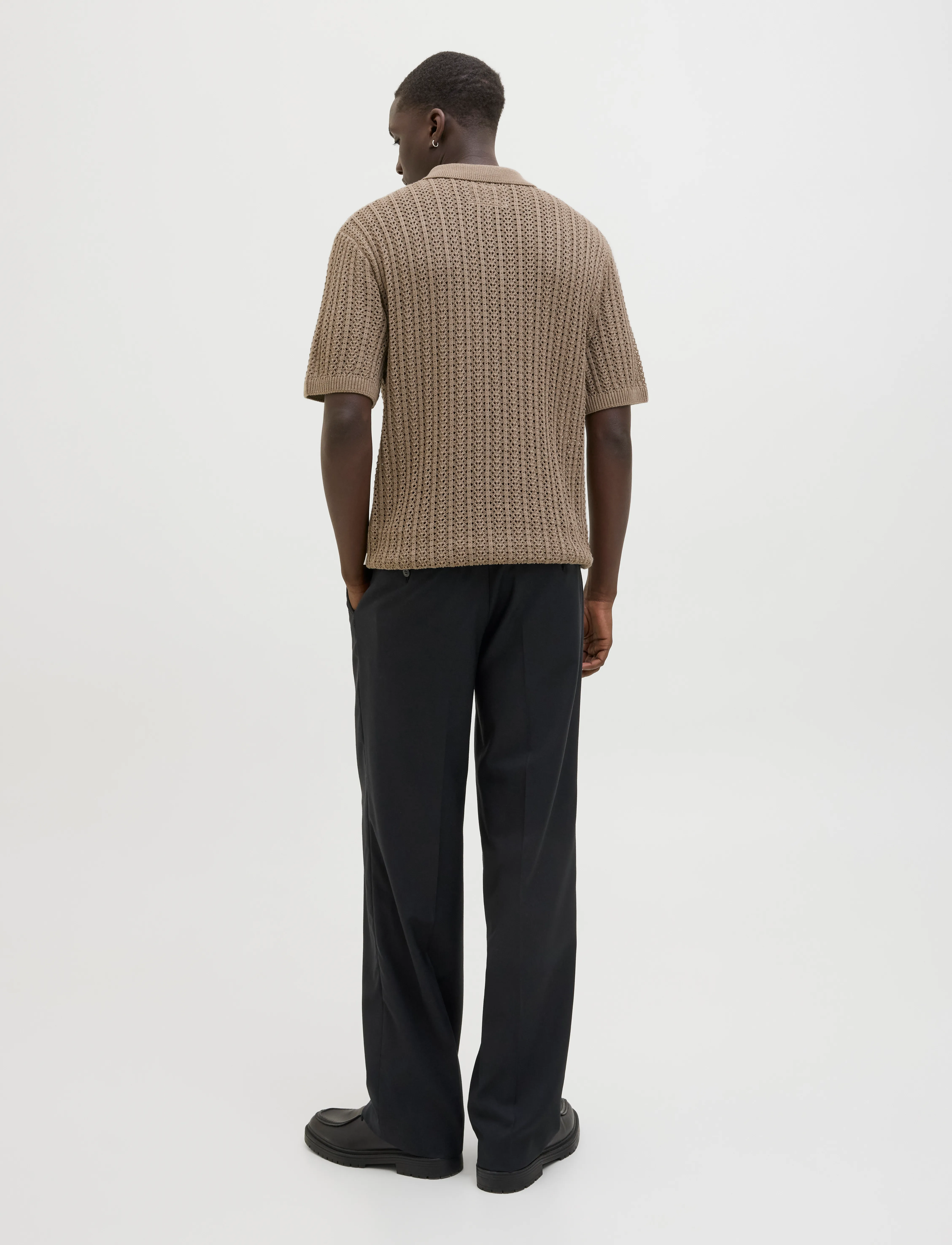 Jack & Jones - JPRCCJOEL KNIT POLO SS SN - kootud polosärgid - greige - 3