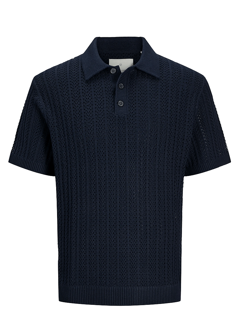 Jack & Jones - JPRCCJOEL KNIT POLO SS SN - adīti polo krekli ar garām piedurknēm - night sky - 1