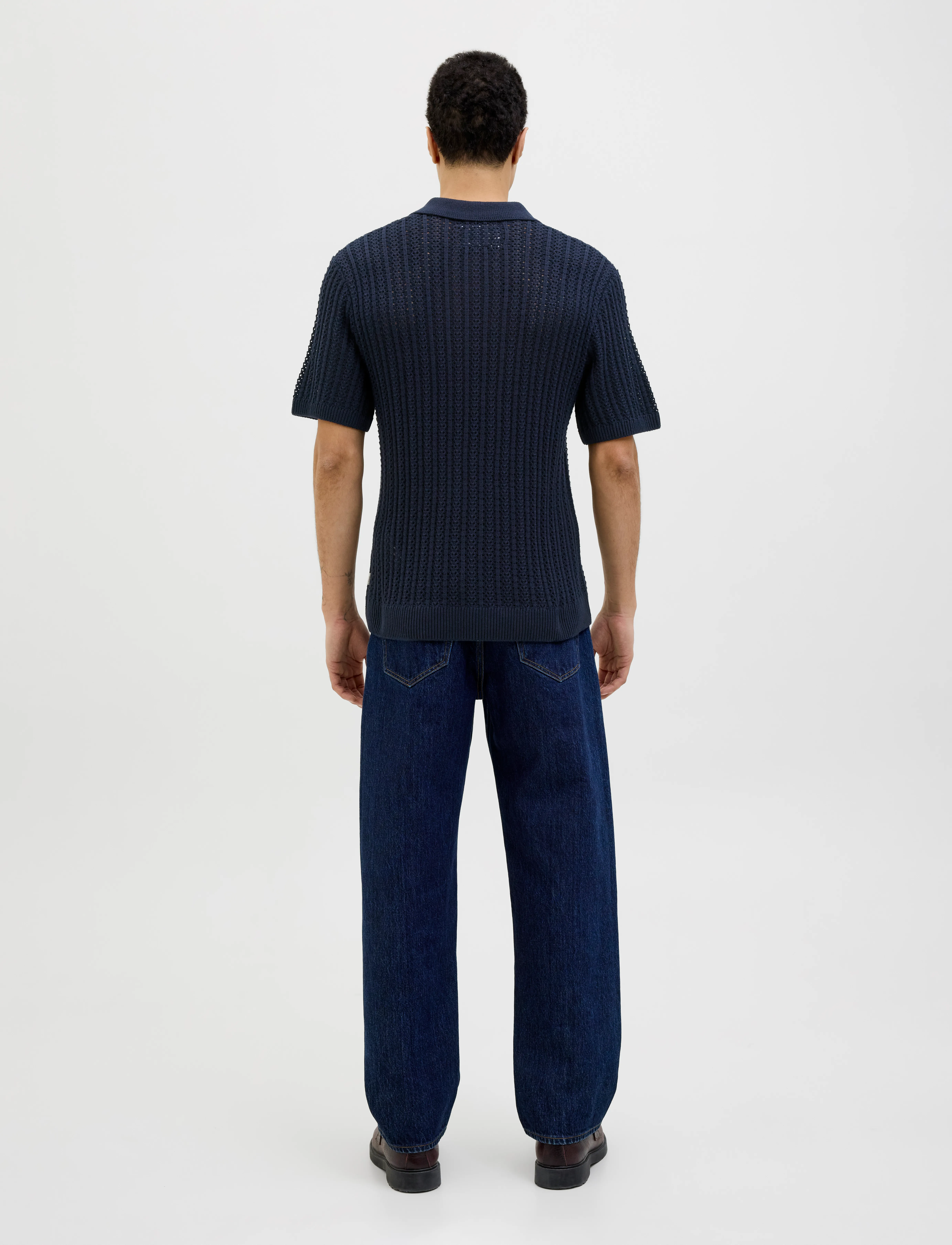 Jack & Jones - JPRCCJOEL KNIT POLO SS SN - gestrickte polohemden - night sky - 2