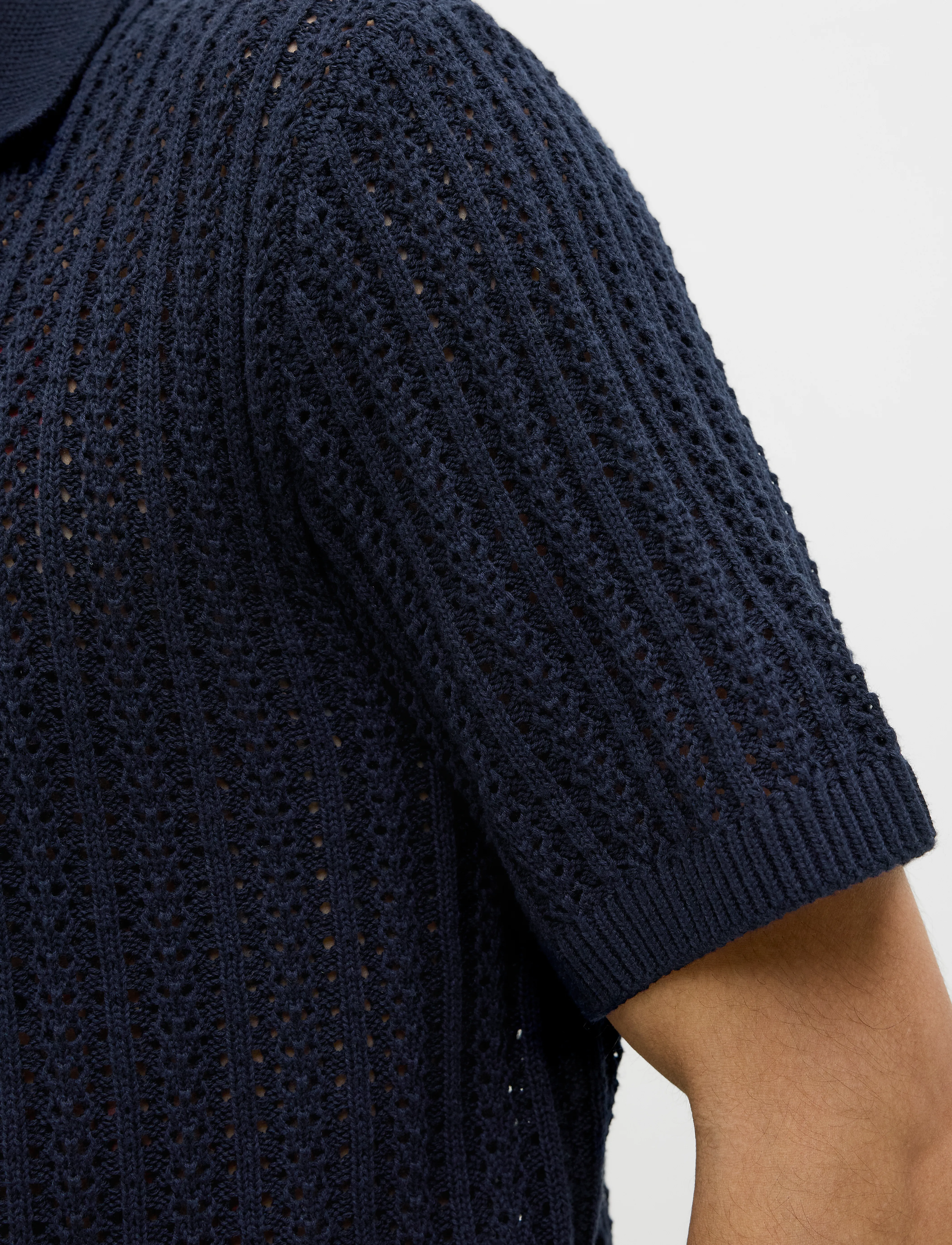 Jack & Jones - JPRCCJOEL KNIT POLO SS SN - gestrickte polohemden - night sky - 5