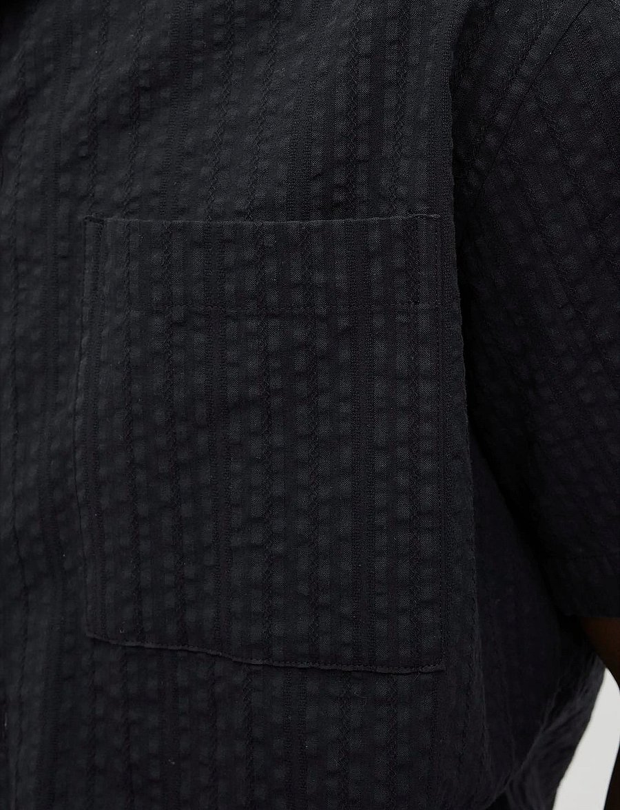 Jack & Jones - JPRCCEASTON SEERSUCKER S/S SHIRT LN - chemises de lin - black beauty - 3