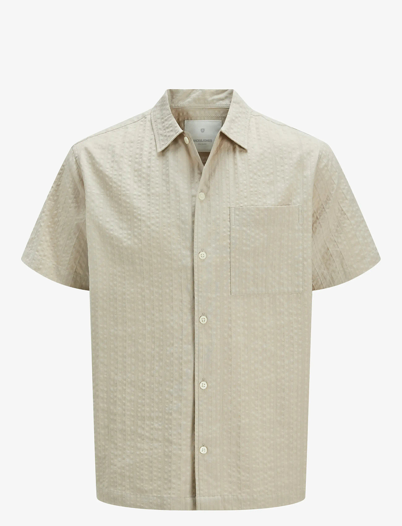 Jack & Jones - JPRCCEASTON SEERSUCKER S/S SHIRT LN - linased särgid - silver lining - 1