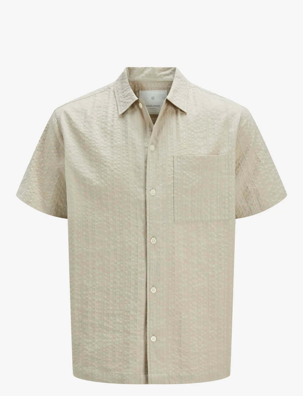 Jack & Jones - JPRCCEASTON SEERSUCKER S/S SHIRT LN - linen shirts - silver lining - 1