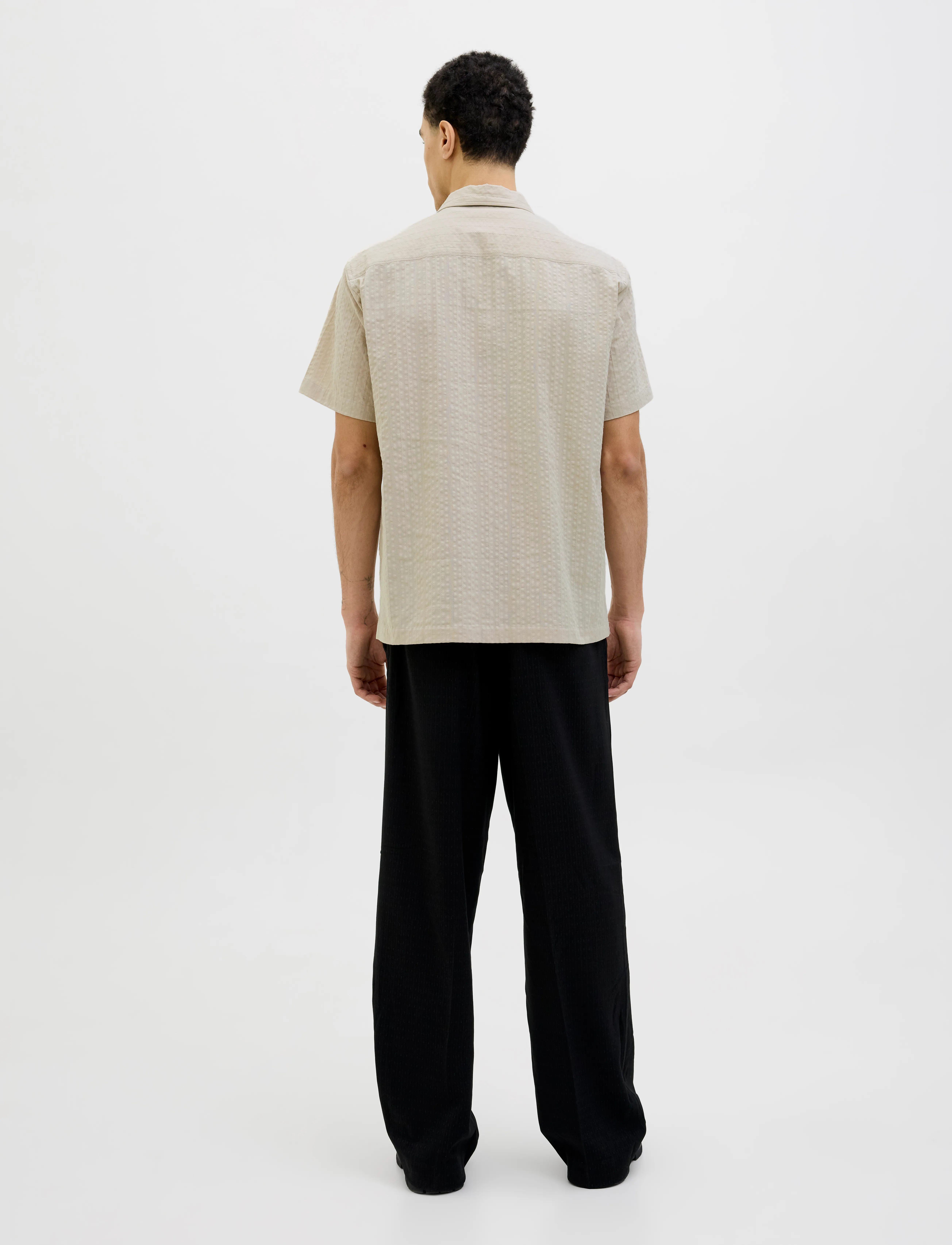 Jack & Jones - JPRCCEASTON SEERSUCKER S/S SHIRT LN - linased särgid - silver lining - 2