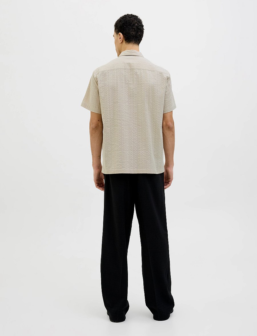 Jack & Jones - JPRCCEASTON SEERSUCKER S/S SHIRT LN - chemises de lin - silver lining - 2