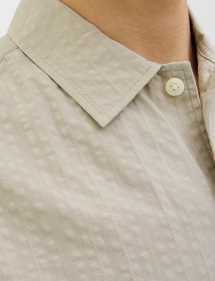 Jack & Jones - JPRCCEASTON SEERSUCKER S/S SHIRT LN - chemises de lin - silver lining - 5