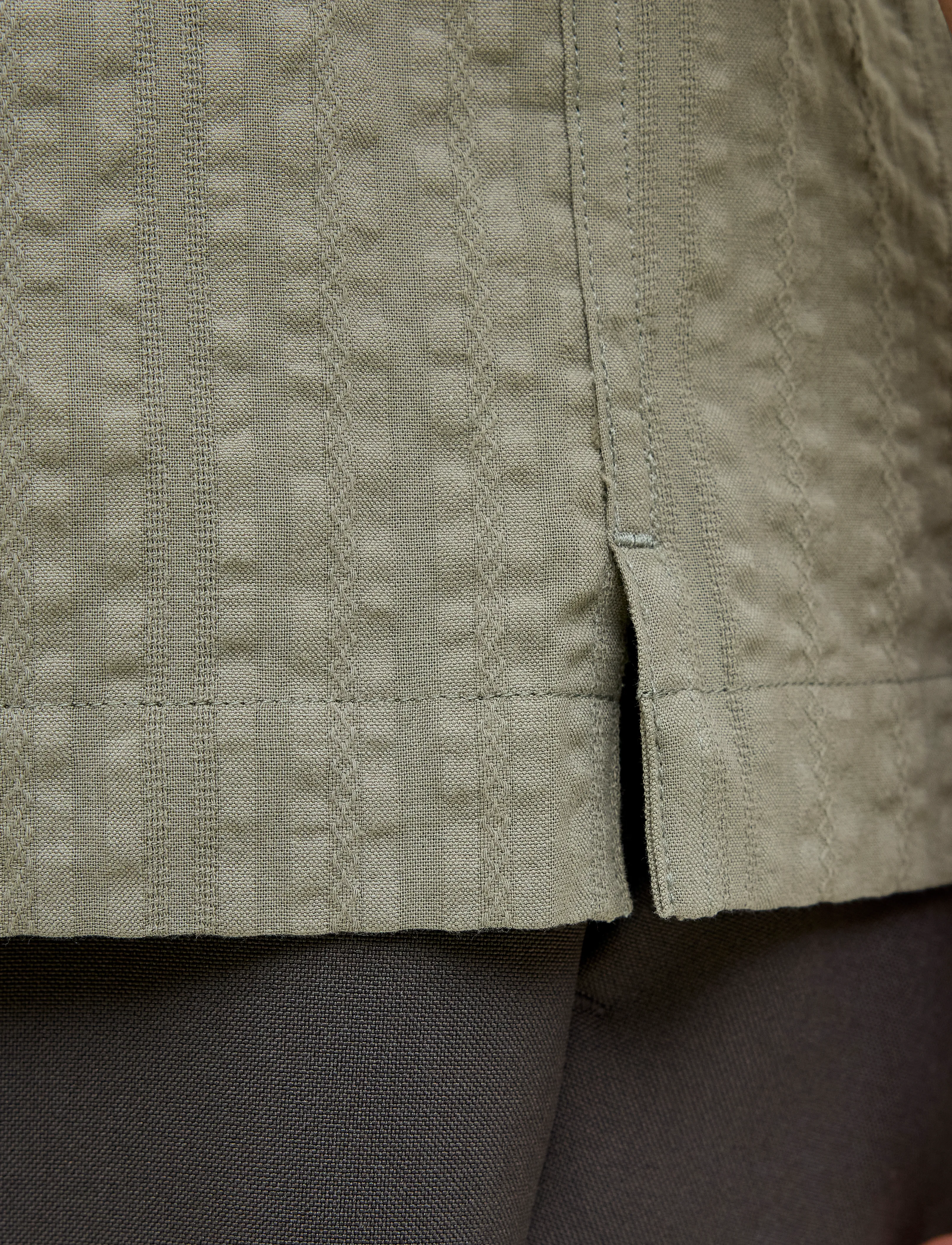 Jack & Jones - JPRCCEASTON SEERSUCKER S/S SHIRT LN - linen shirts - vetiver - 4