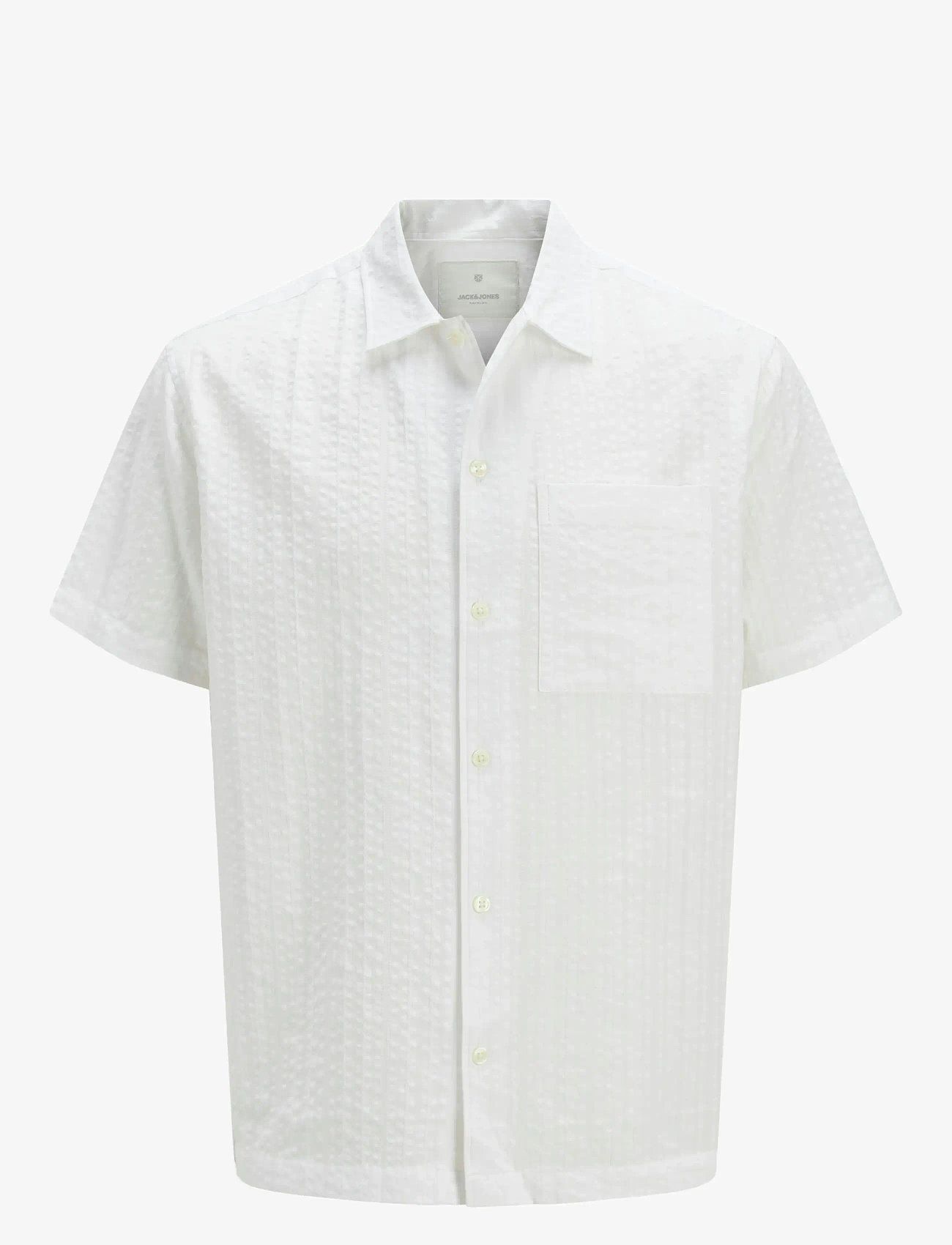 Jack & Jones - JPRCCEASTON SEERSUCKER S/S SHIRT LN - linased särgid - white - 1