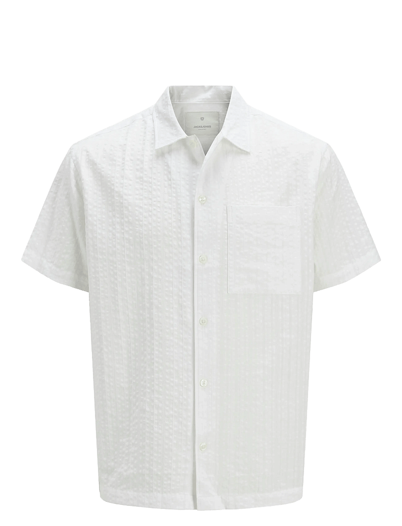 Jack & Jones - JPRCCEASTON SEERSUCKER S/S SHIRT LN - linased särgid - white - 1