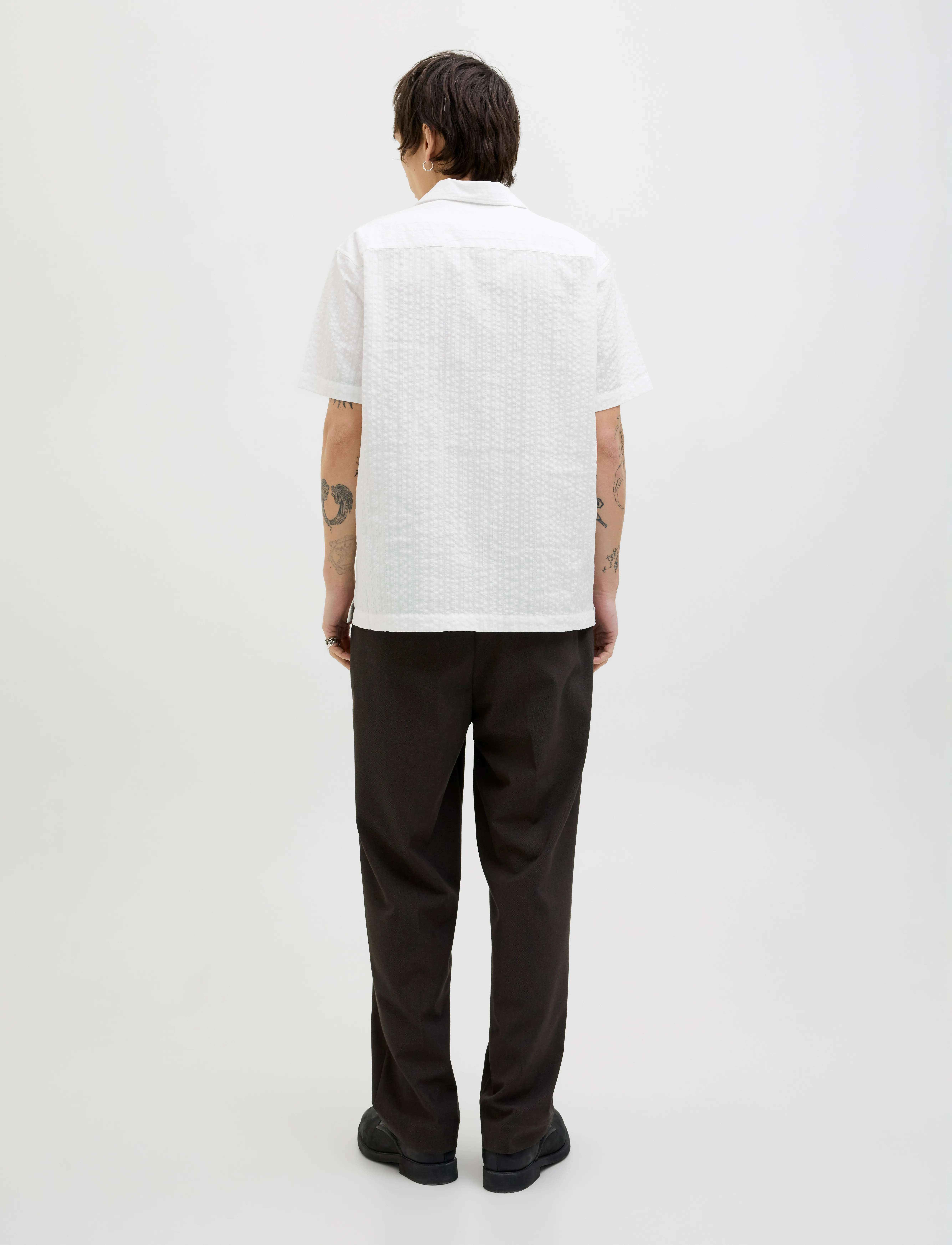 Jack & Jones - JPRCCEASTON SEERSUCKER S/S SHIRT LN - lininiai marškiniai - white - 2