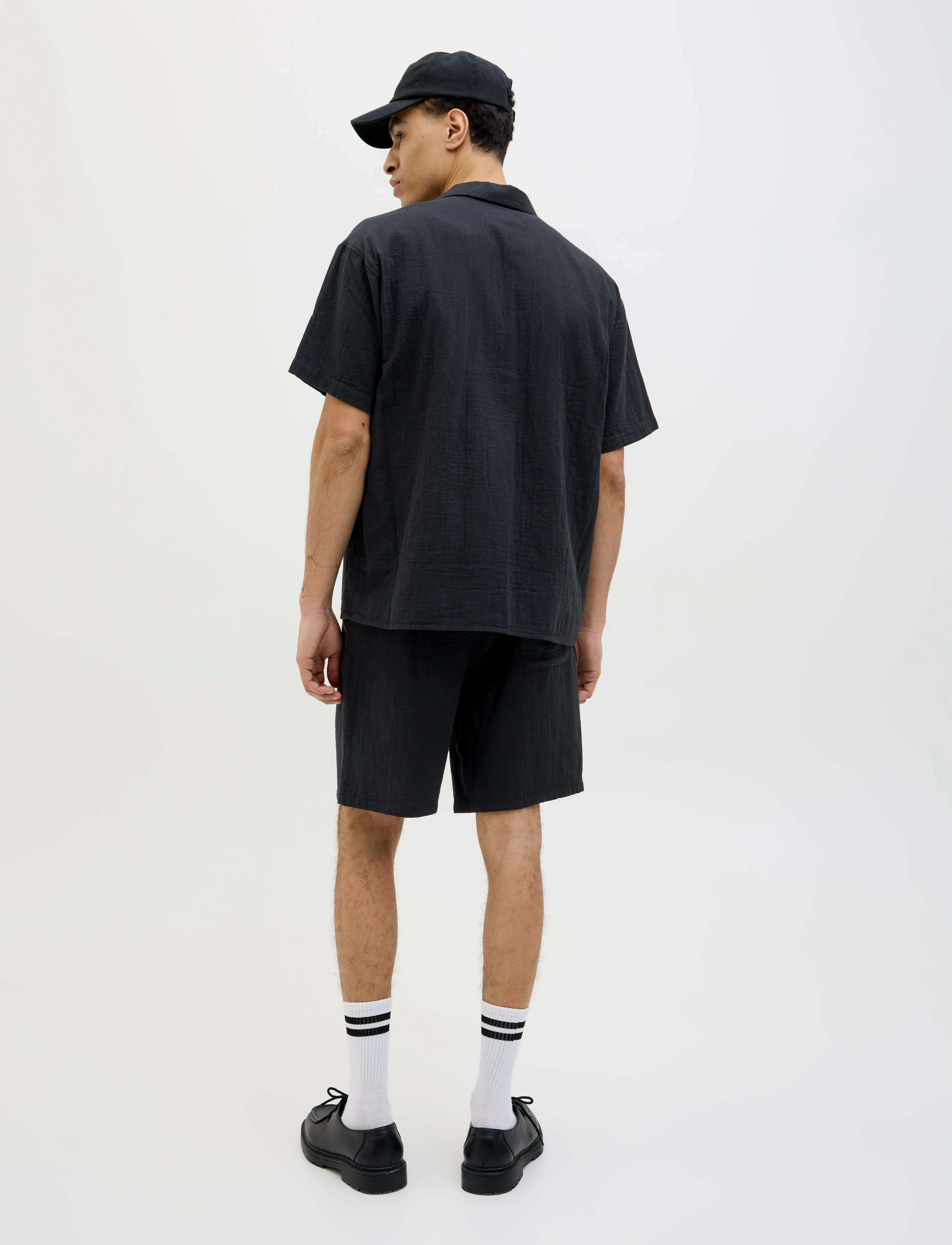 Jack & Jones - JPSTJAIDEN PATRAS JOGGER SHORT SRT - lühikesed vabaajapüksid - black - 3
