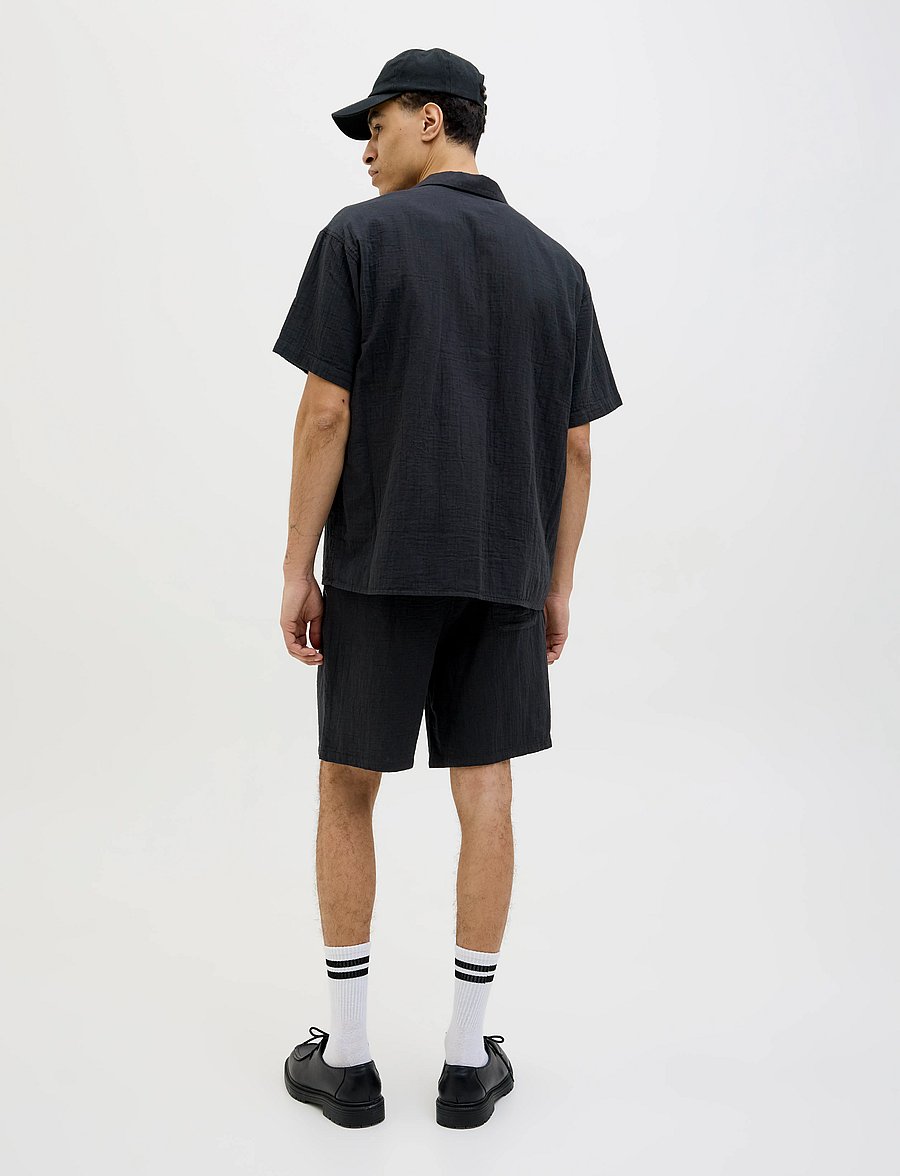Jack & Jones - JPSTJAIDEN PATRAS JOGGER SHORT SRT - kasdienio stiliaus šortai - black - 3