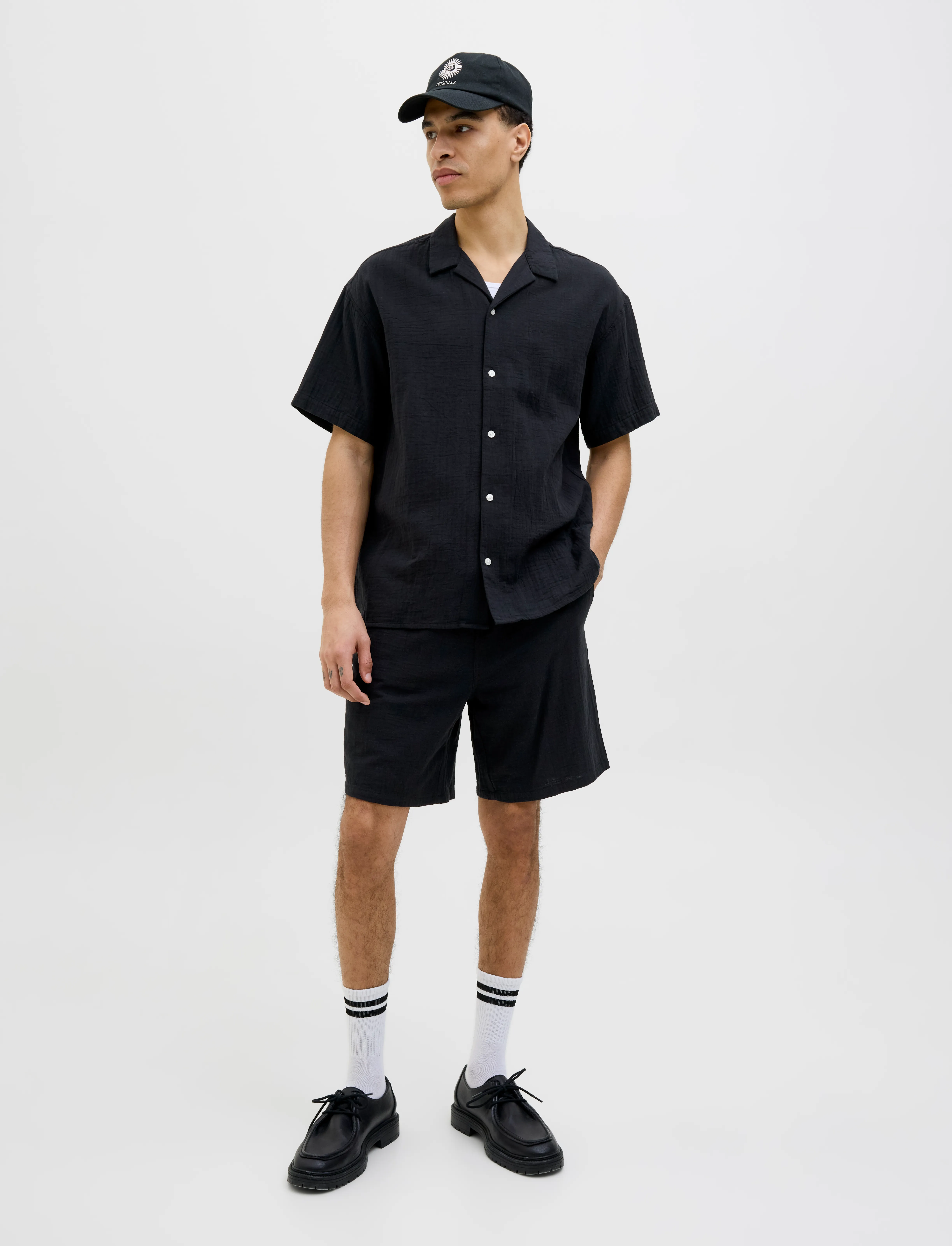 Jack & Jones - JPSTJAIDEN PATRAS JOGGER SHORT SRT - lühikesed vabaajapüksid - black - 5