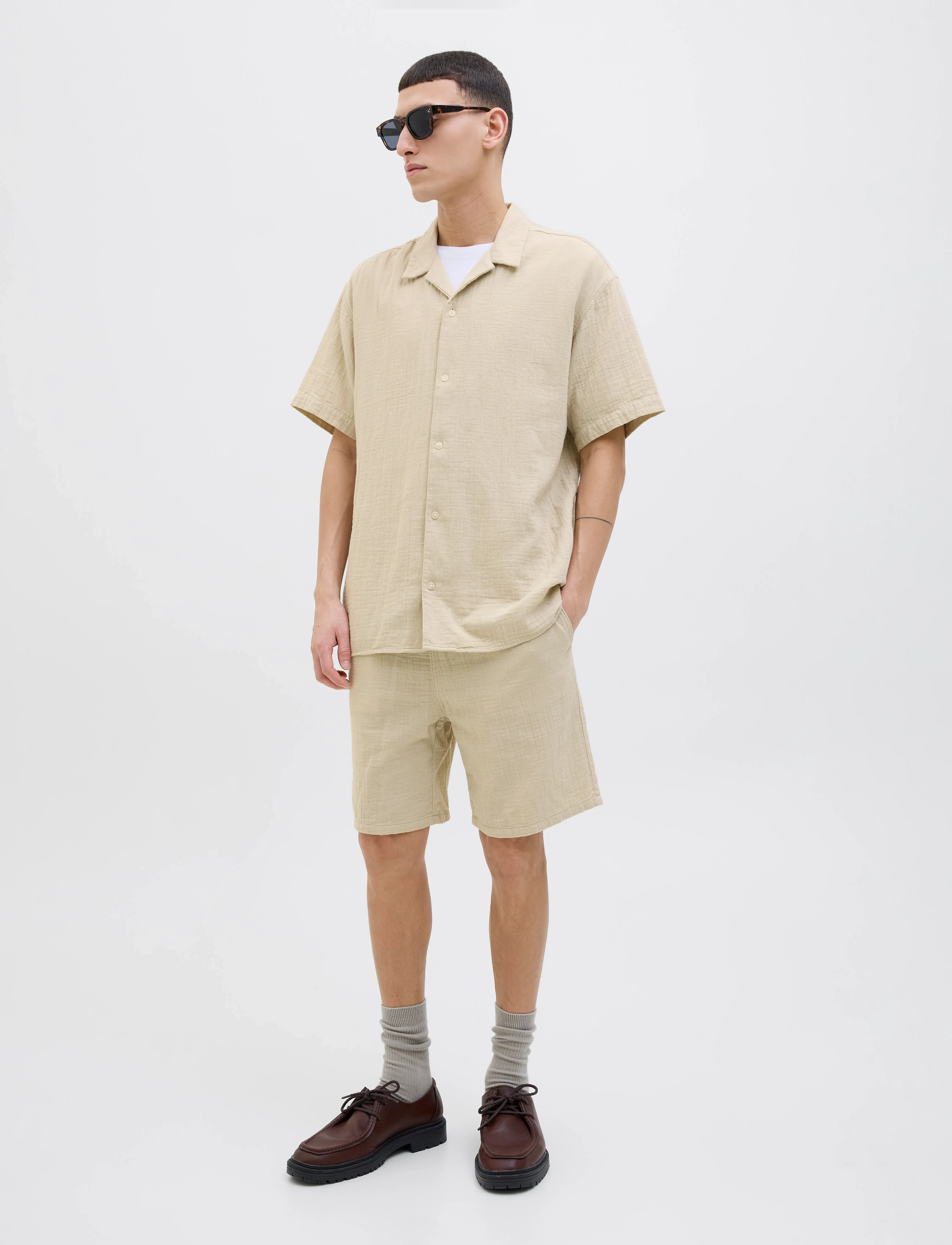Jack & Jones - JPSTJAIDEN PATRAS JOGGER SHORT SRT - casual shorts - safari - 4