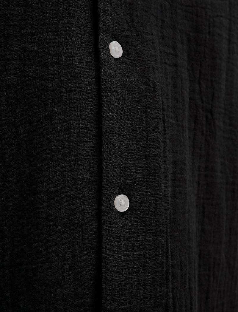 Jack & Jones - JOREASTER PATRAS RESORT SHIRT SS LN - kortärmade skjortor - black - 4