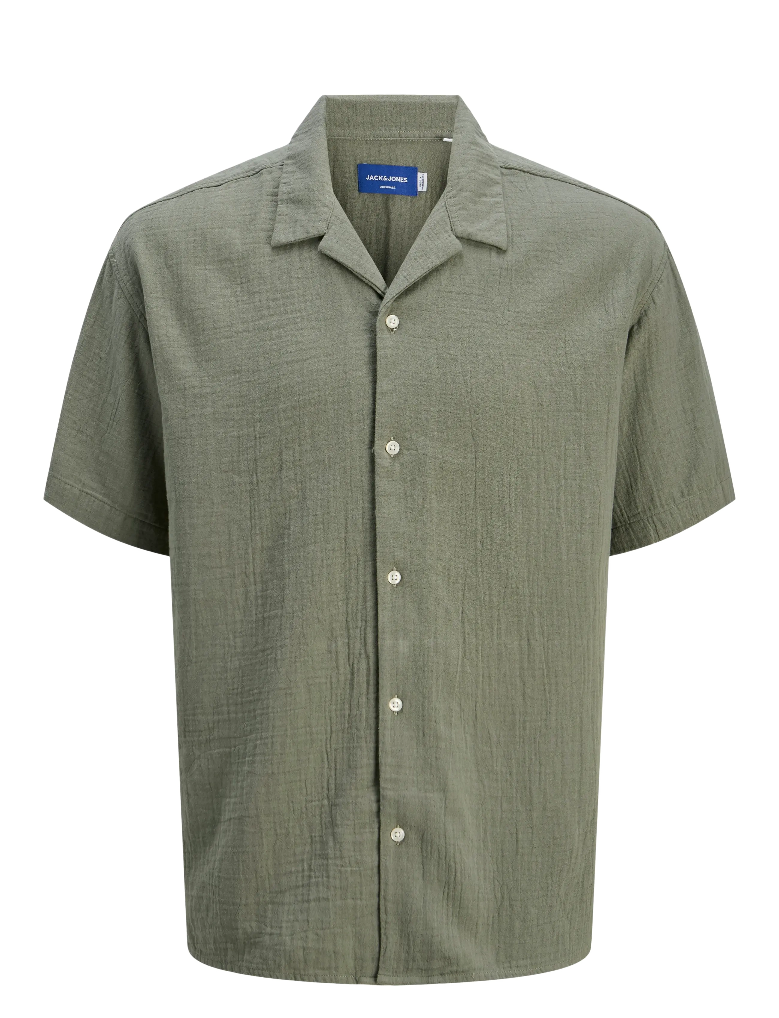 Jack & Jones JOREASTER PATRAS RESORT SHIRT SS LN - Klær - MULLED BASIL / green