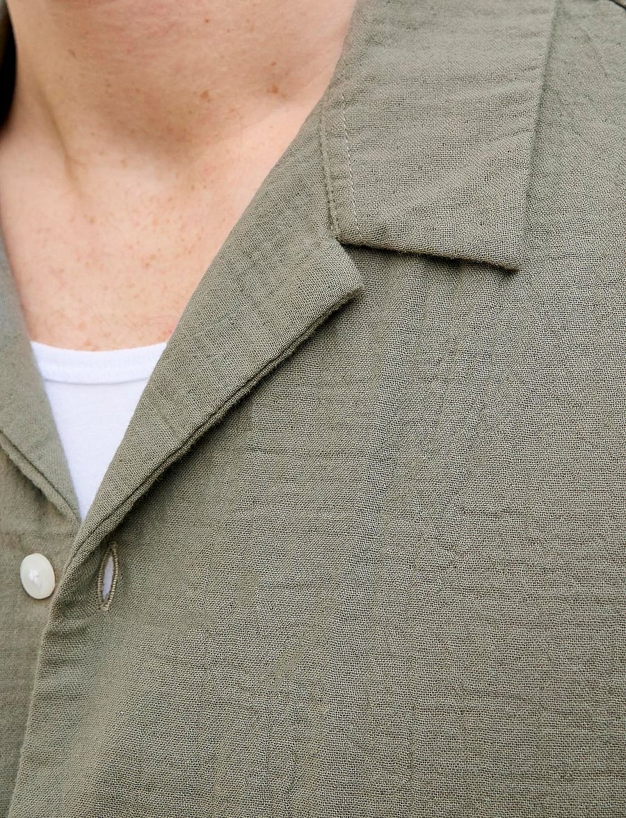 Jack & Jones - JOREASTER PATRAS RESORT SHIRT SS LN - kortærmede skjorter - mulled basil - 2