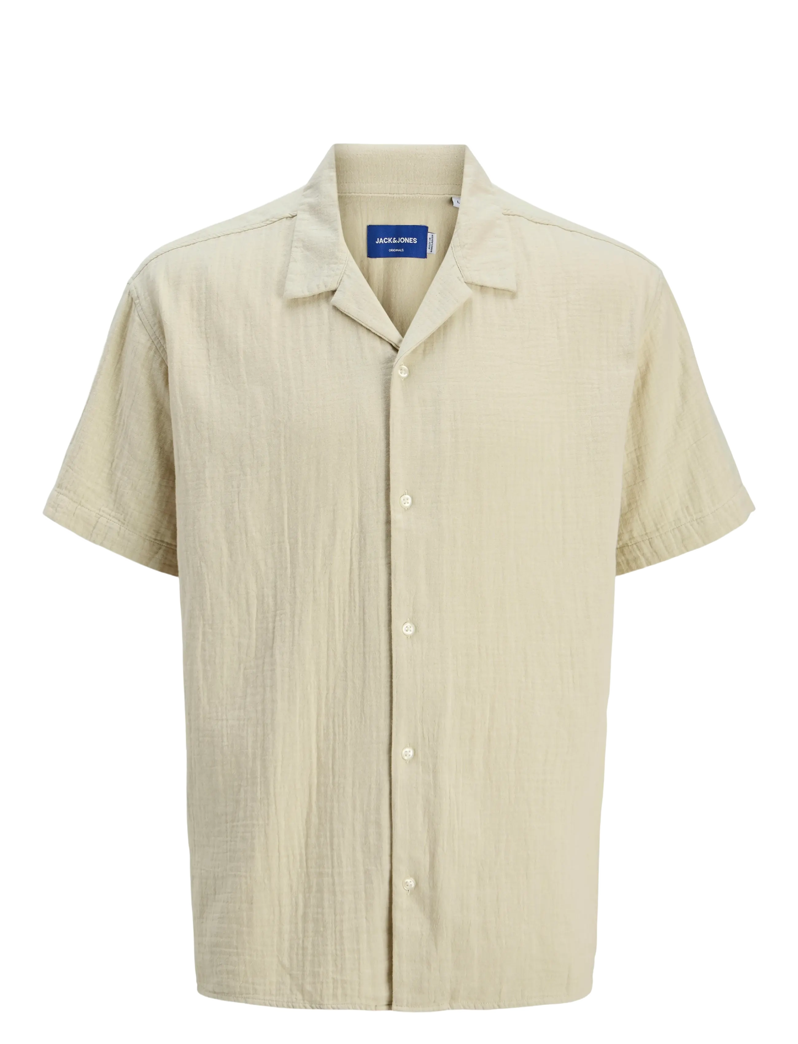 Jack & Jones - JOREASTER PATRAS RESORT SHIRT SS LN - stutterma skyrtur - safari - 1