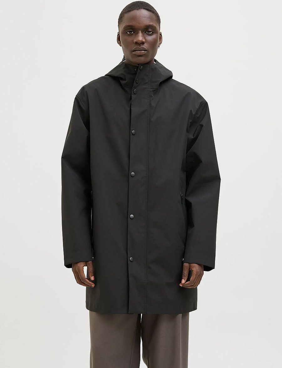 Jack & Jones - JPRCCREAGAN TECH RAIN COAT - lietpalčiai - black - 0