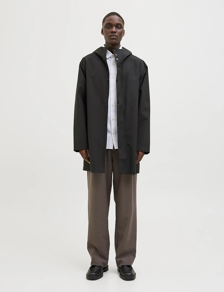 Jack & Jones - JPRCCREAGAN TECH RAIN COAT - lietpalčiai - black - 4